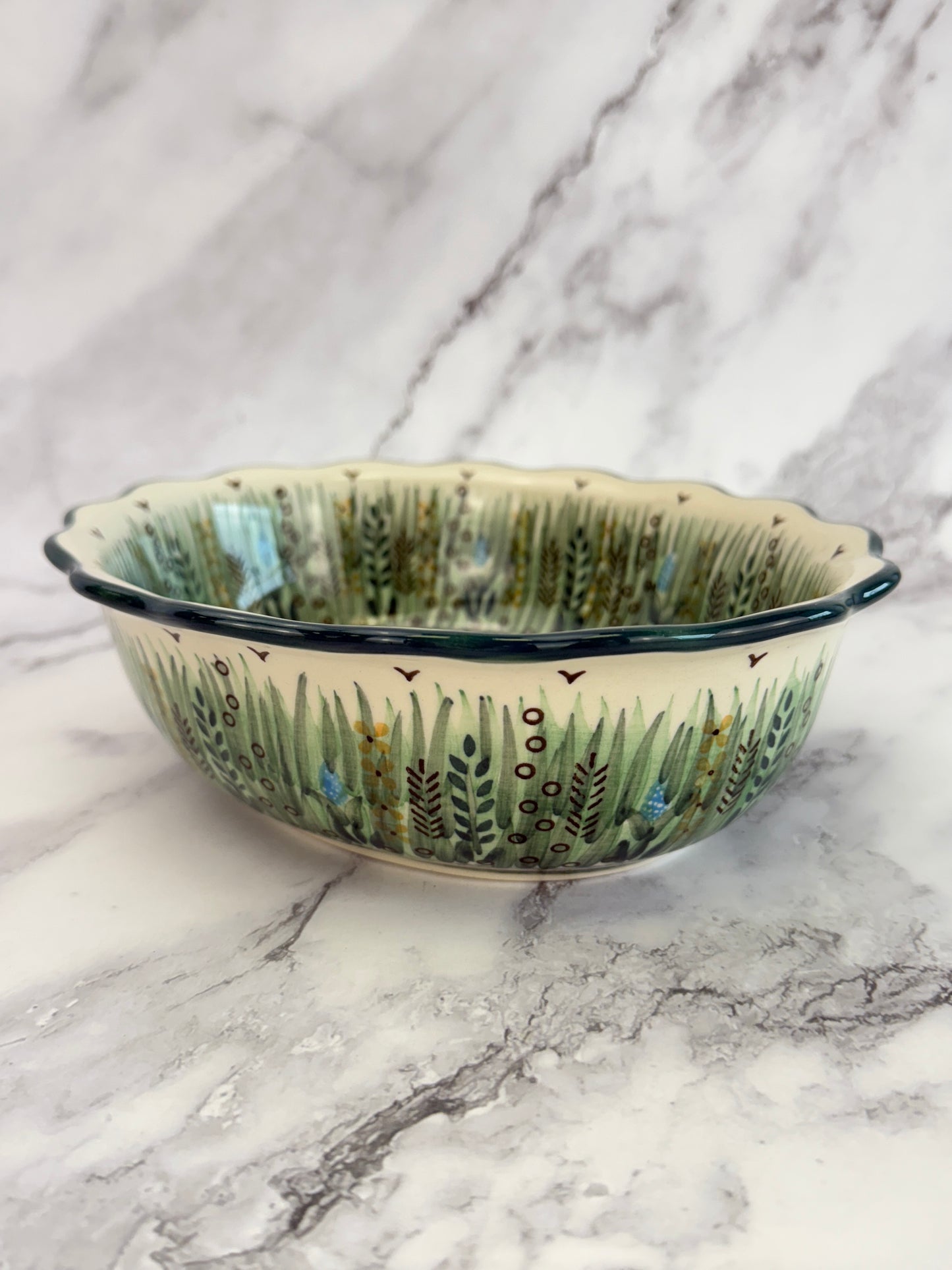 Scalloped Unikat Oval Bowl - Shape D78 - Pattern U803