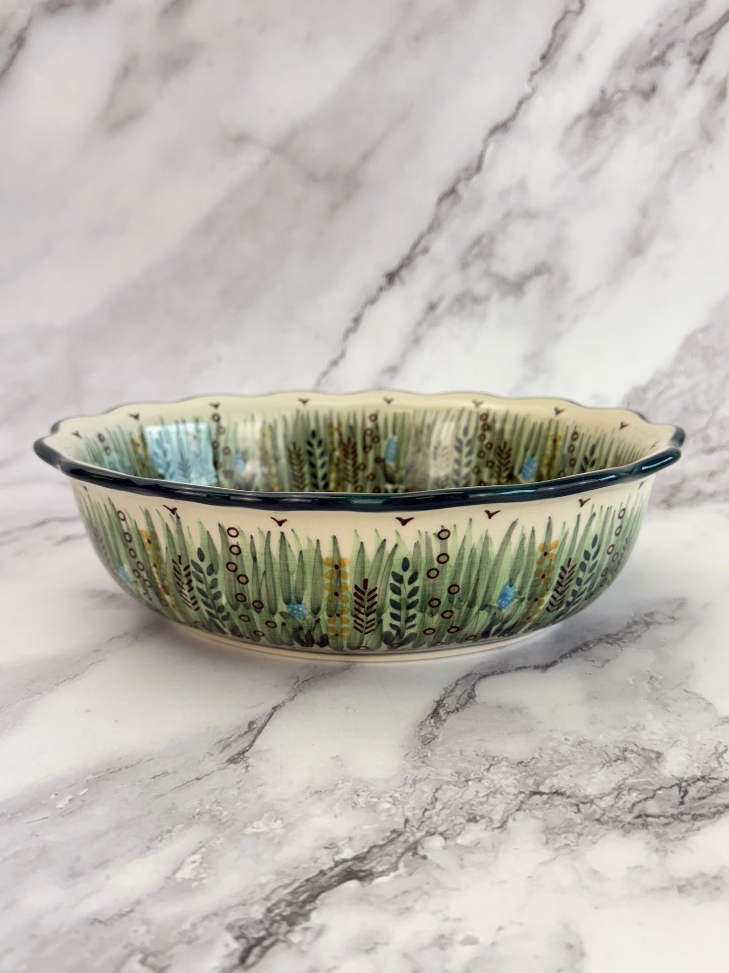 Scalloped Unikat Oval Bowl - Shape D78 - Pattern U803