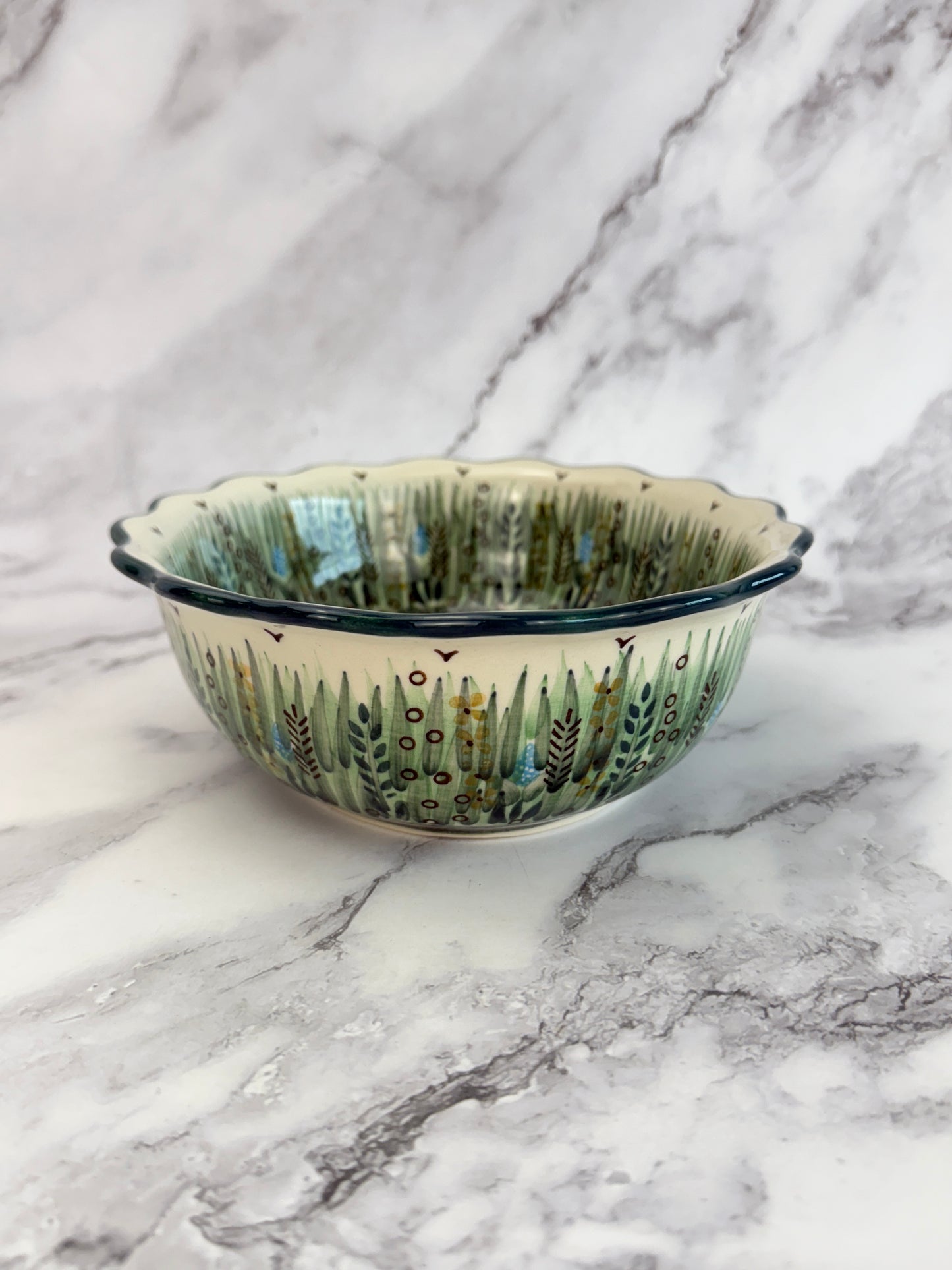 Scalloped Unikat Oval Bowl - Shape D78 - Pattern U803