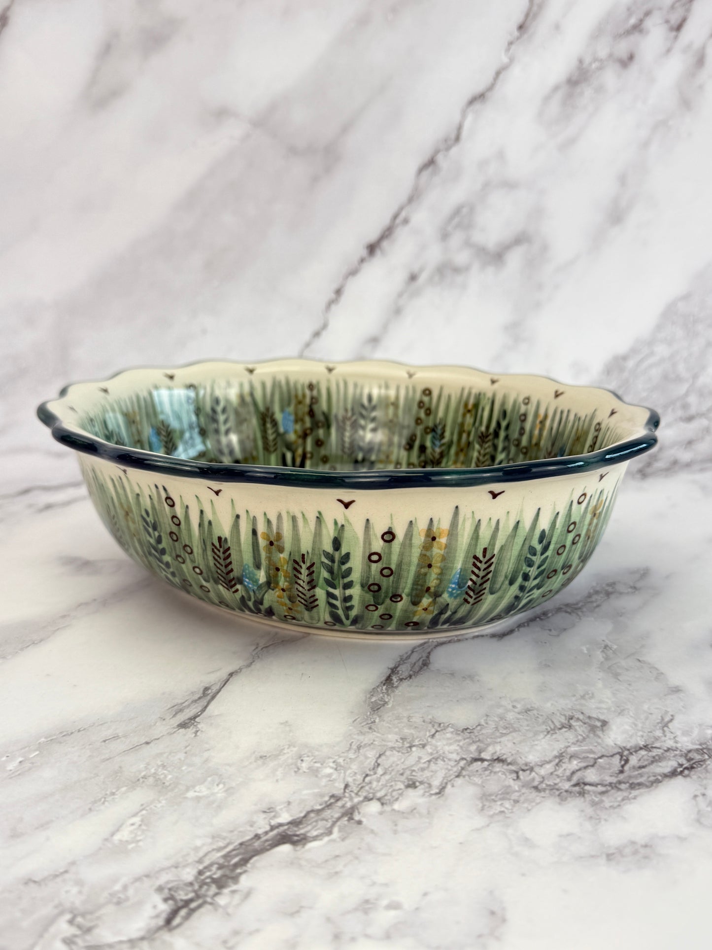 Scalloped Unikat Oval Bowl - Shape D78 - Pattern U803