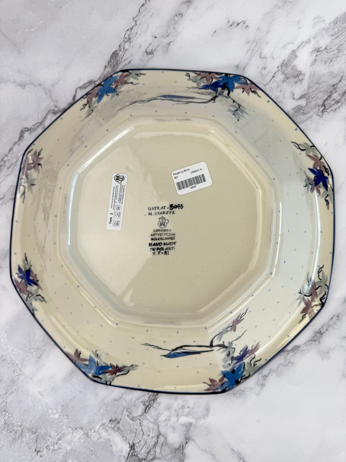 Extra Large Flared Unikat Bowl - Shape 801 - Pattern U5073