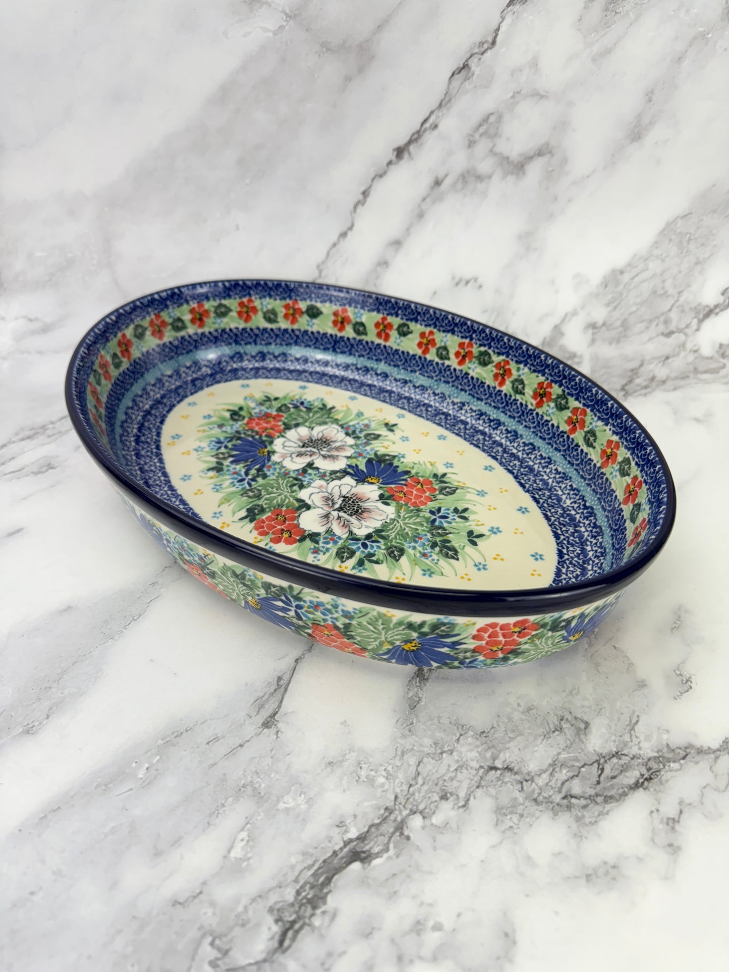 Large Unikat Oval Baker - Shape 297 - Pattern U5156