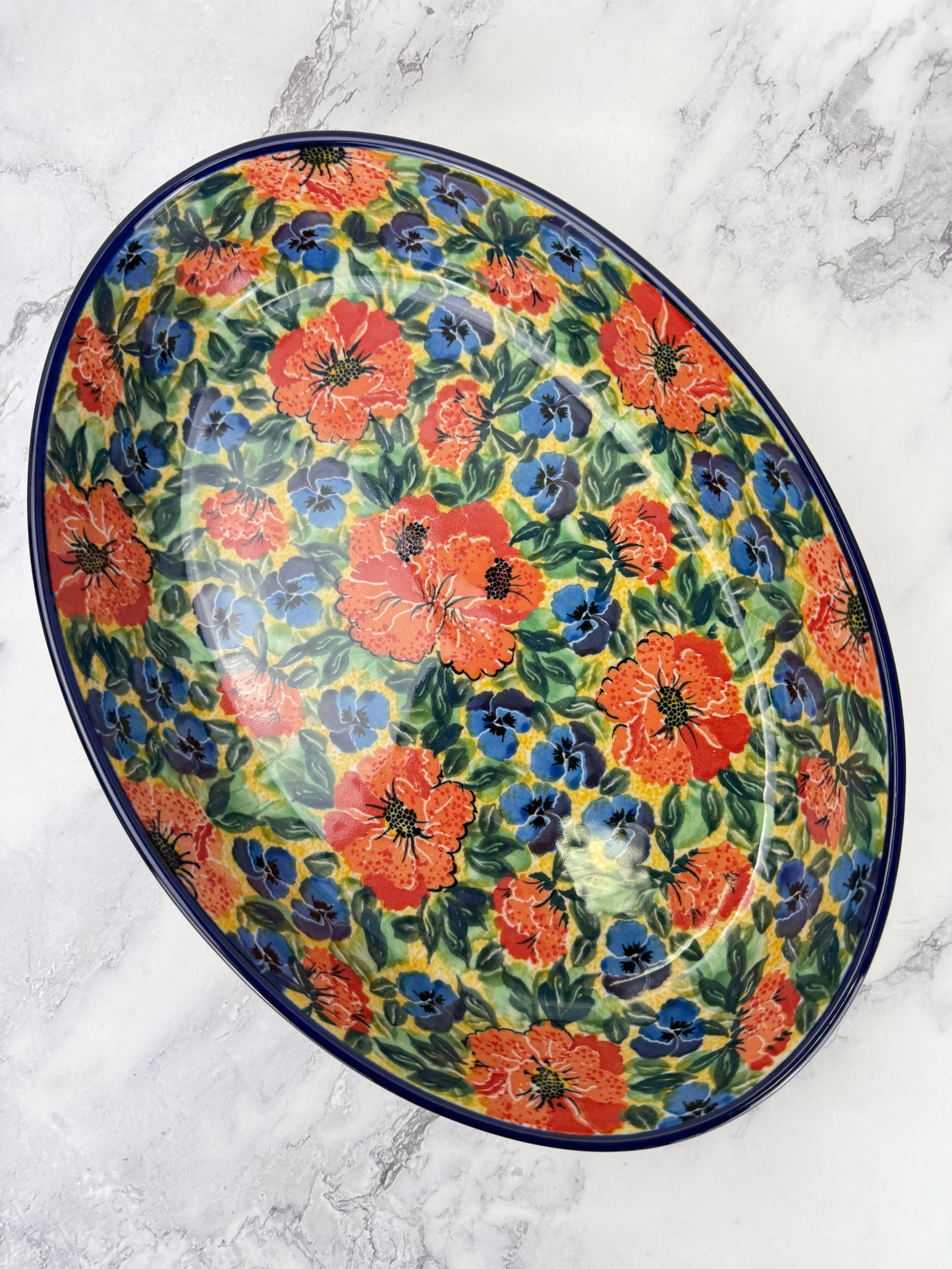 Large Unikat Oval Baker - Shape 297 - Pattern U4704