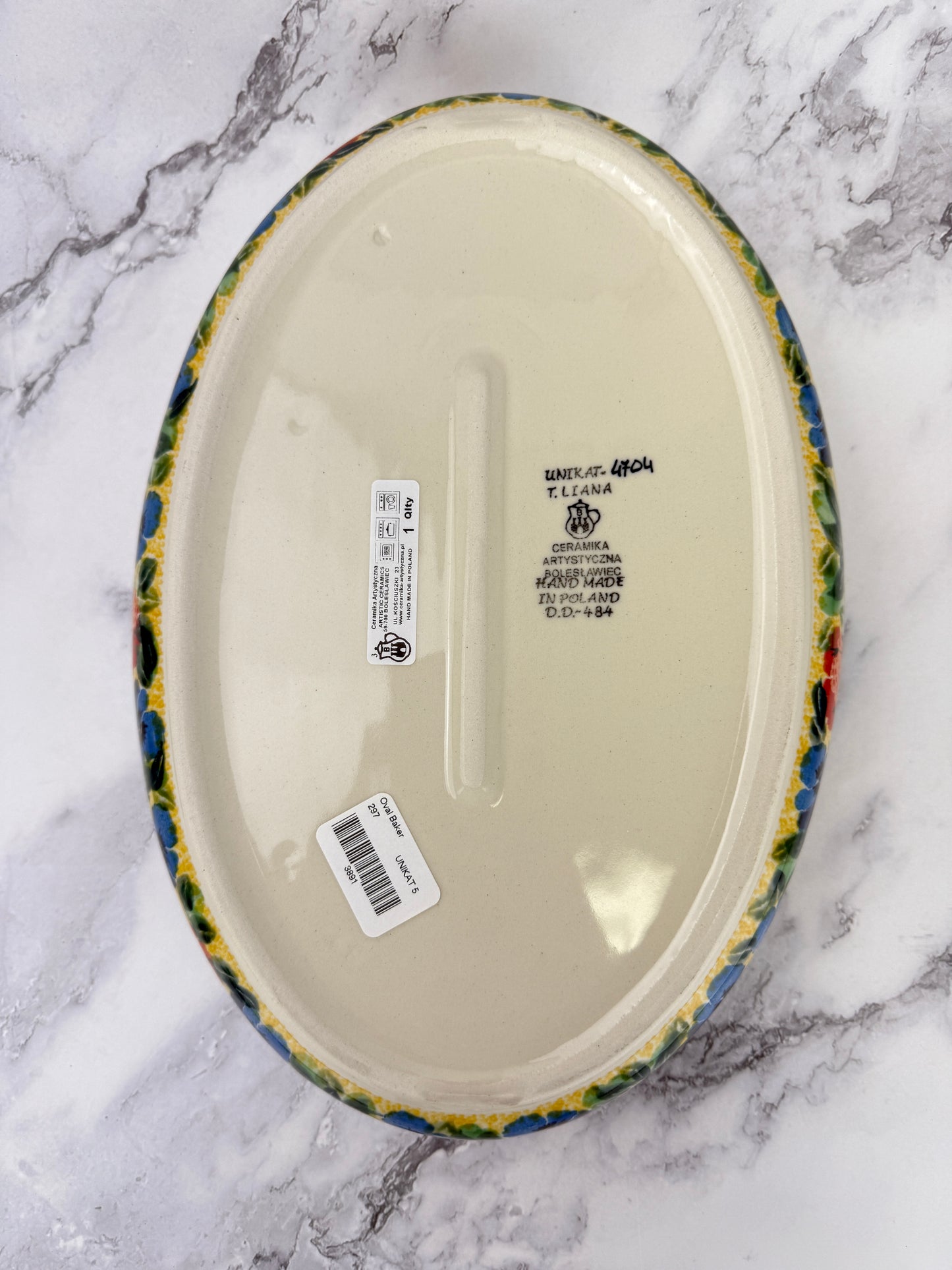 Large Unikat Oval Baker - Shape 297 - Pattern U4704