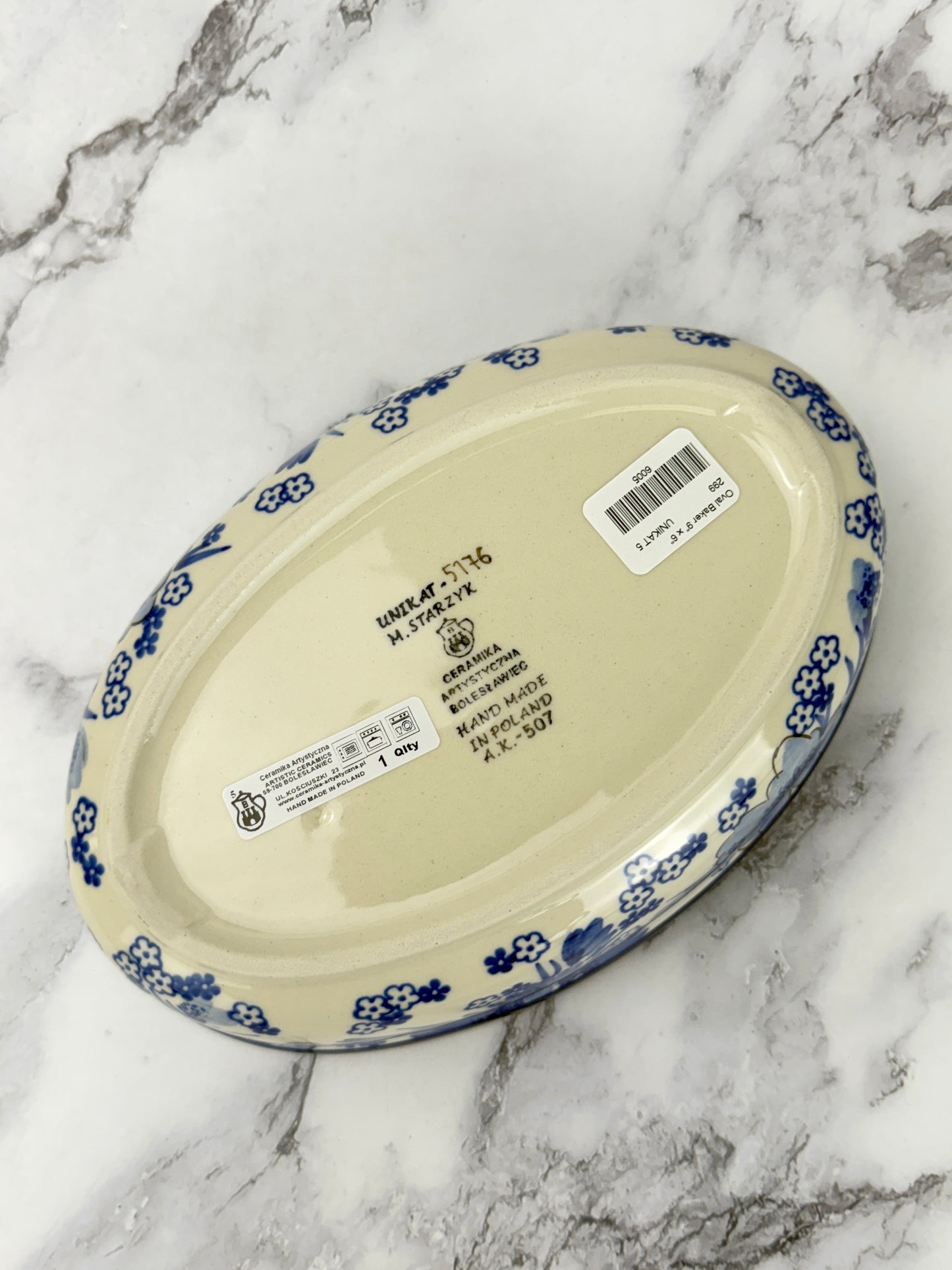 Small Unikat Oval Baker - Shape 299 - Pattern U5176