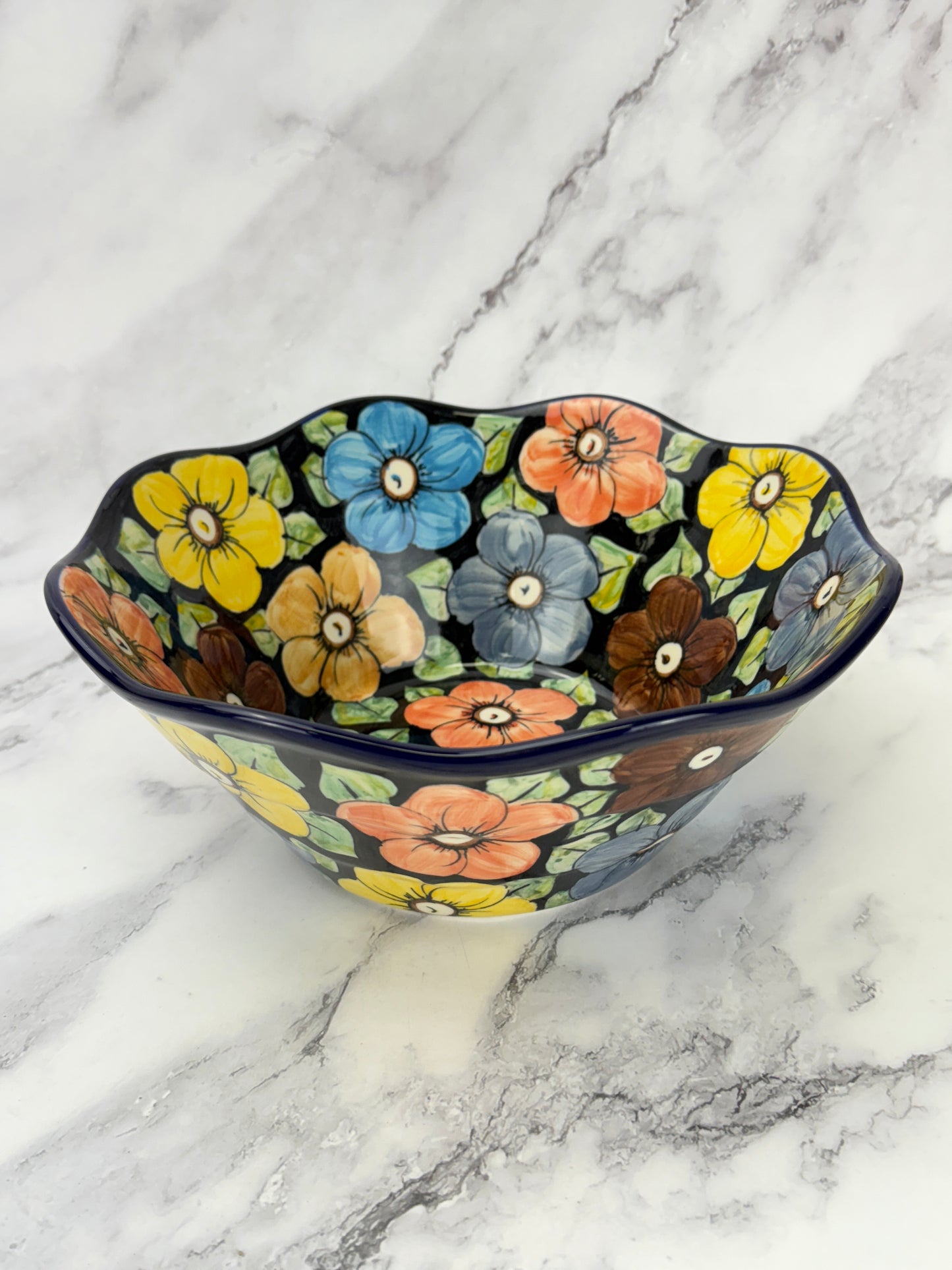 Large Wavy Unikat Serving Bowl - Shape 692 - Pattern U415