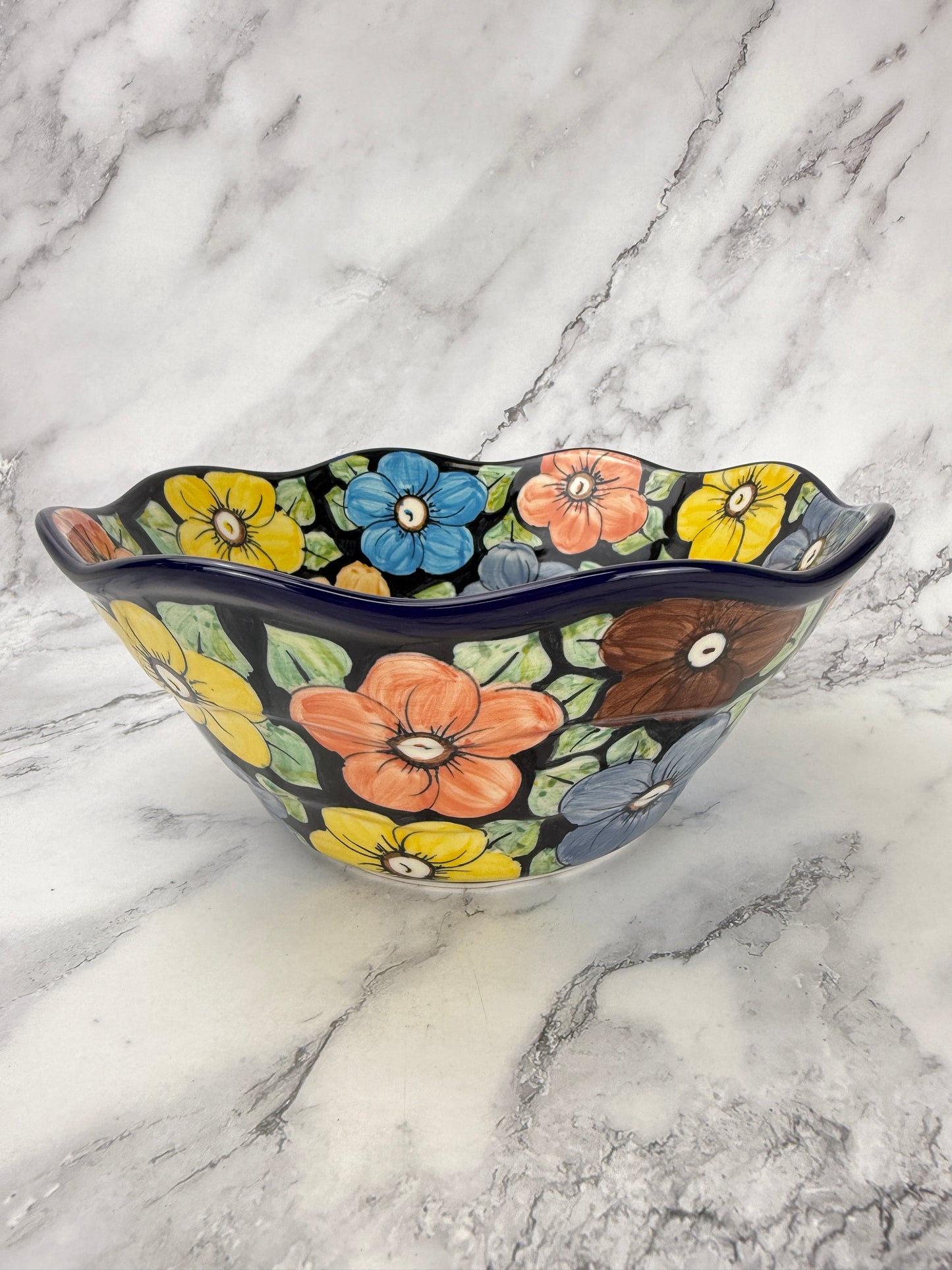 Large Wavy Unikat Serving Bowl - Shape 692 - Pattern U415