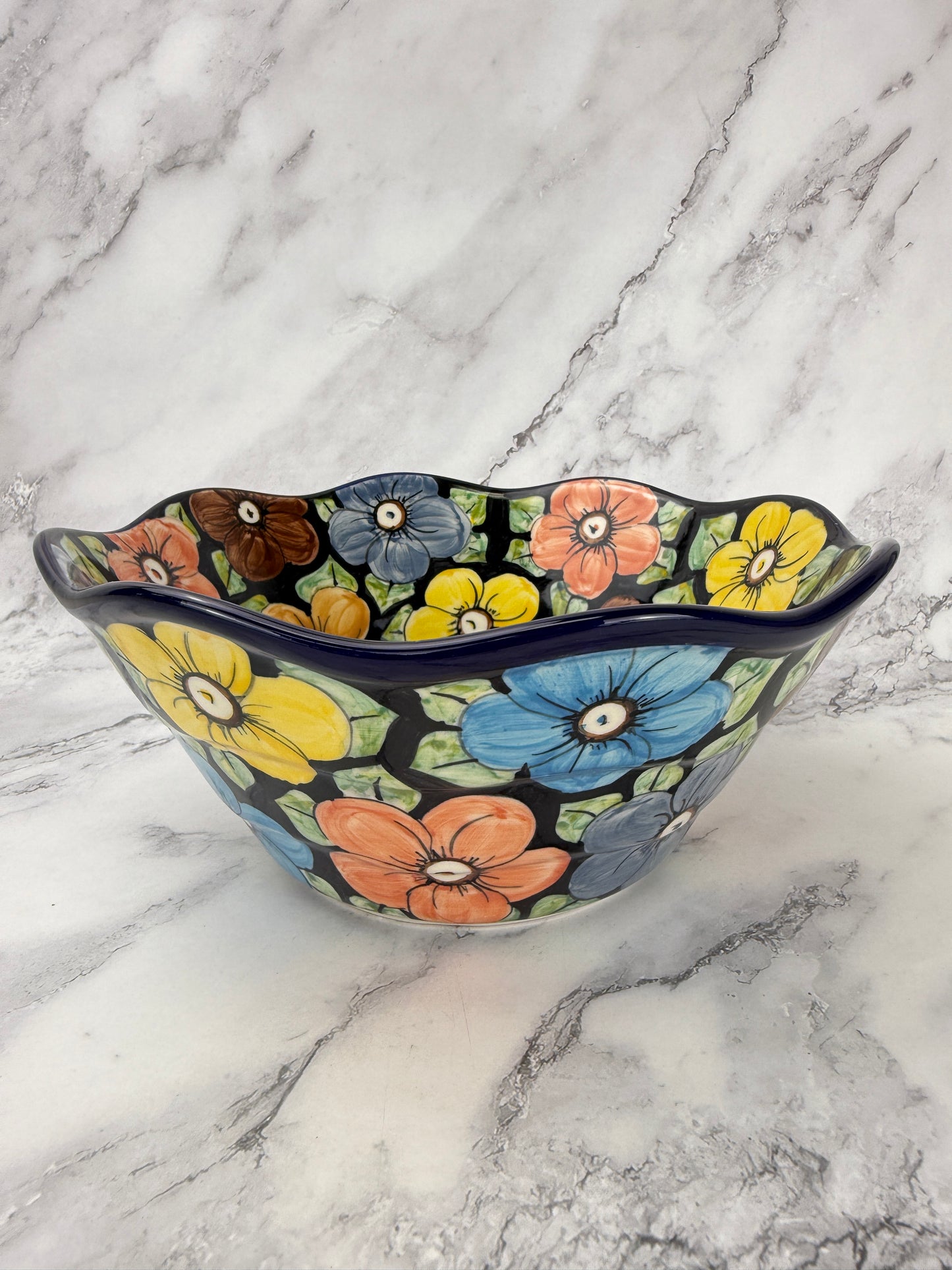 Large Wavy Unikat Serving Bowl - Shape 692 - Pattern U415