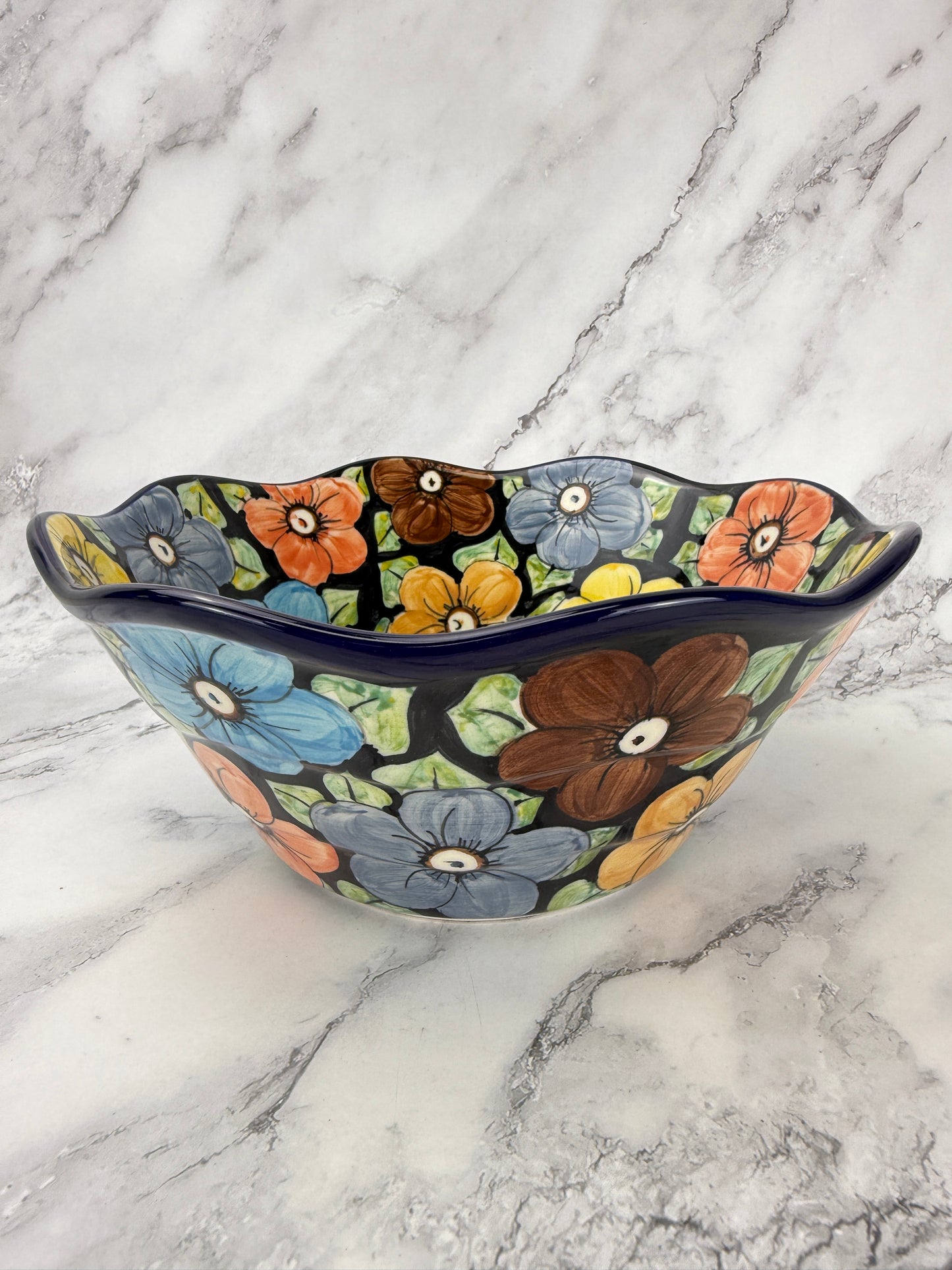 Large Wavy Unikat Serving Bowl - Shape 692 - Pattern U415
