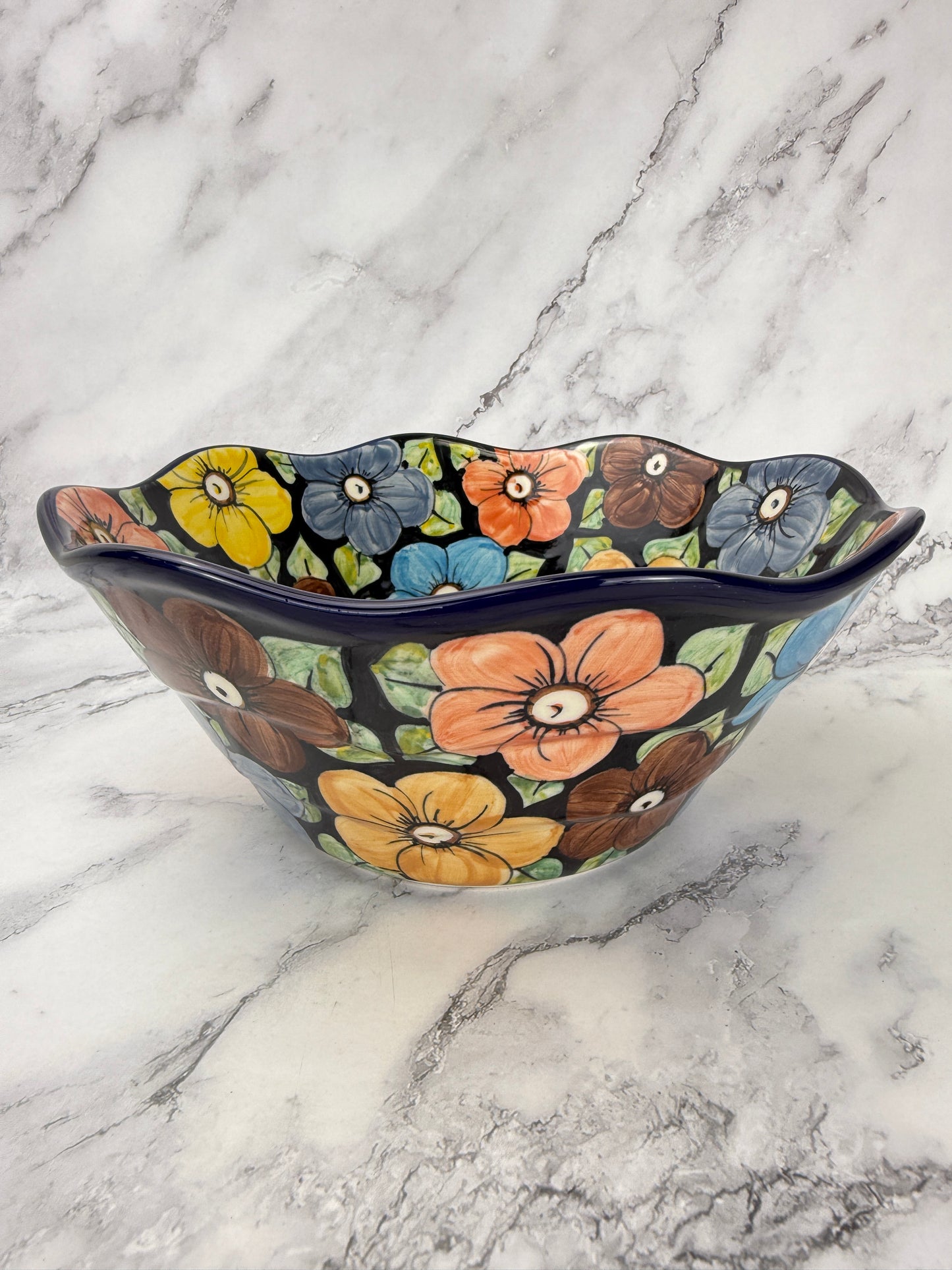 Large Wavy Unikat Serving Bowl - Shape 692 - Pattern U415