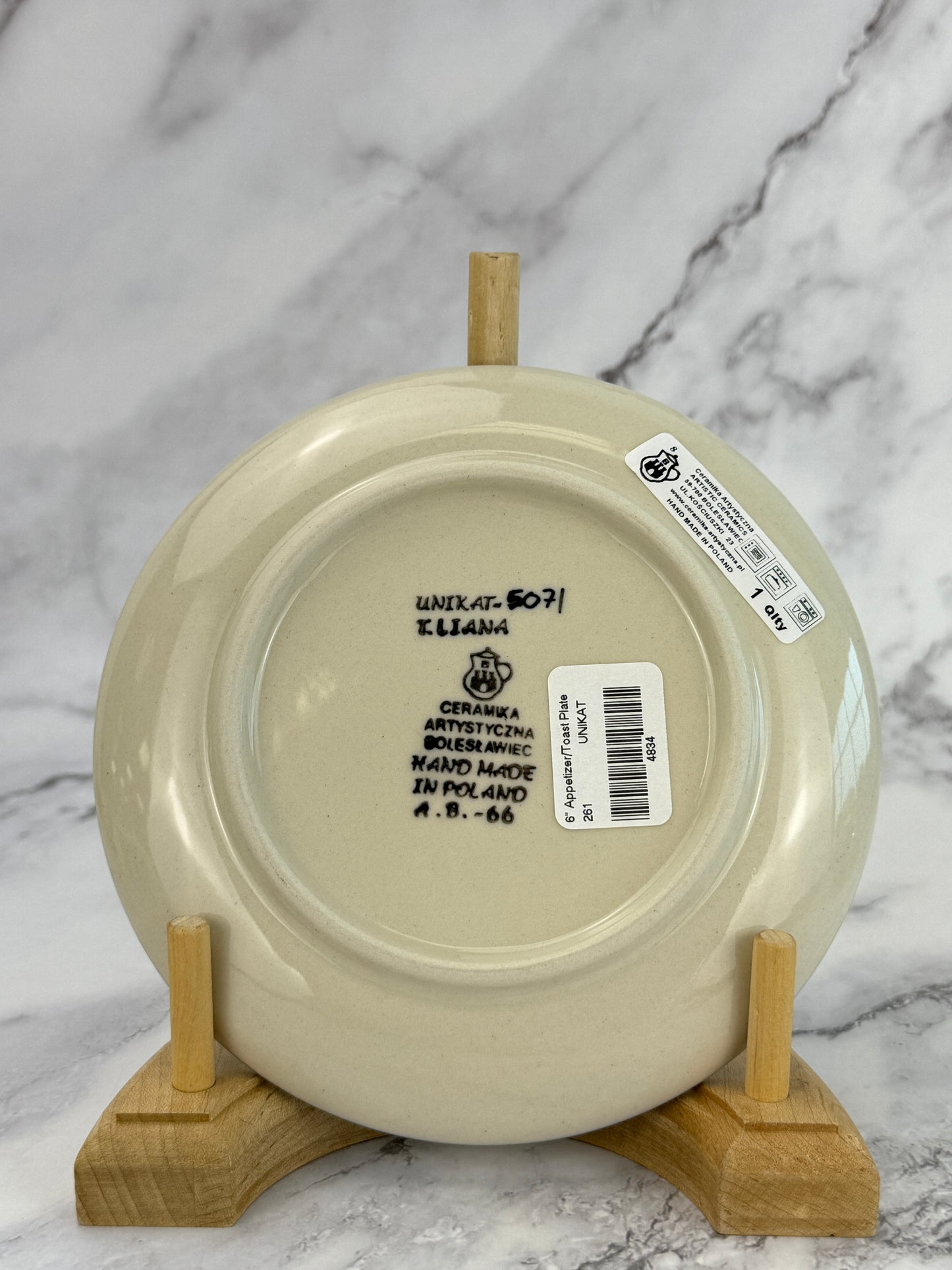 6" Unikat Toast Plate - Shape 261 - Pattern U5071