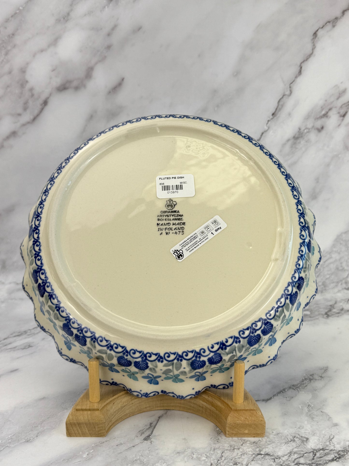 Ruffled Pie Plate / Round Baker  - Shape 636 - Pattern 2751