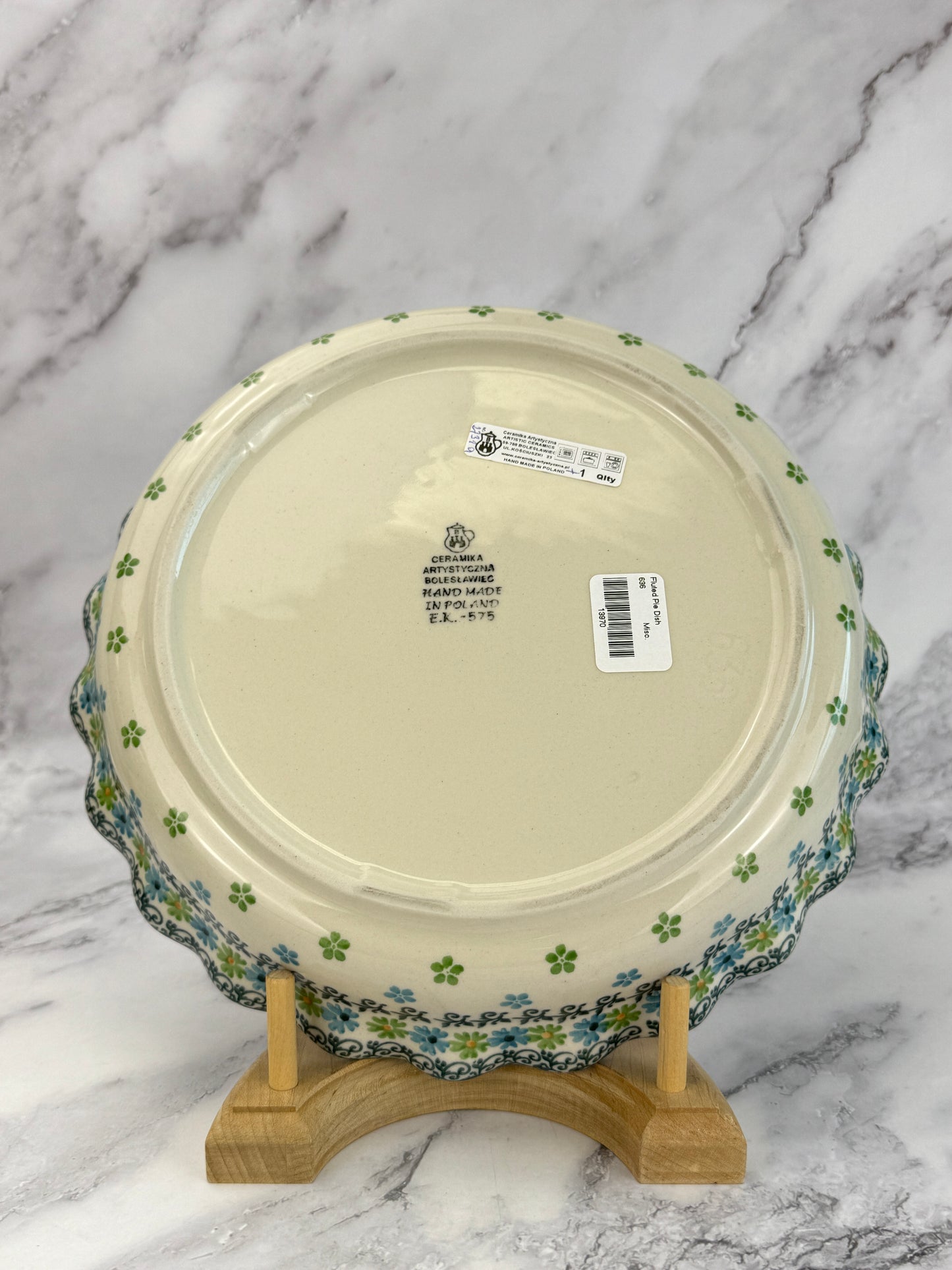 Ruffled Pie Plate / Round Baker  - Shape 636 - Pattern 2731Q