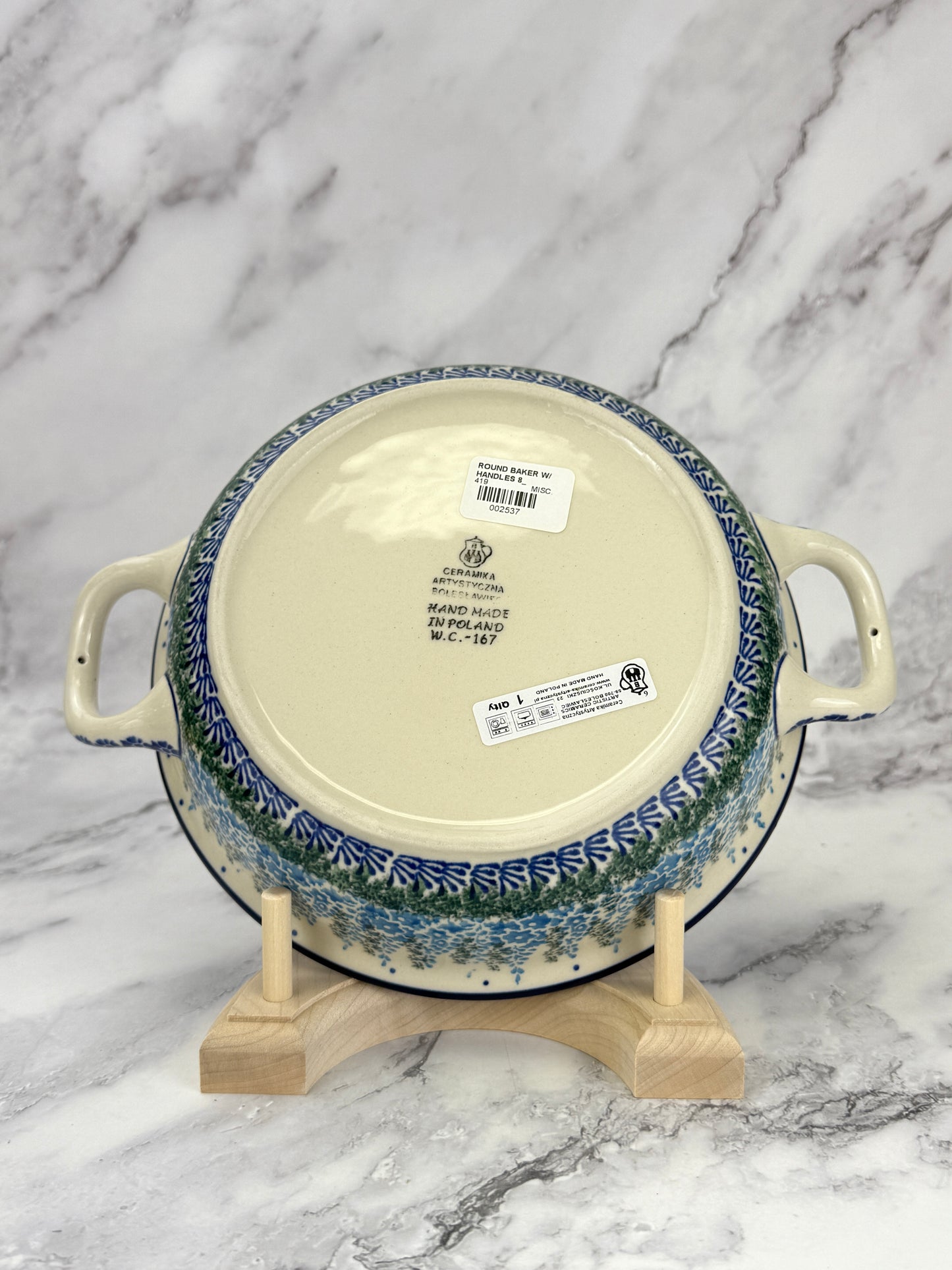 8" Round Baker With Handles - Shape 419 - Pattern 3279