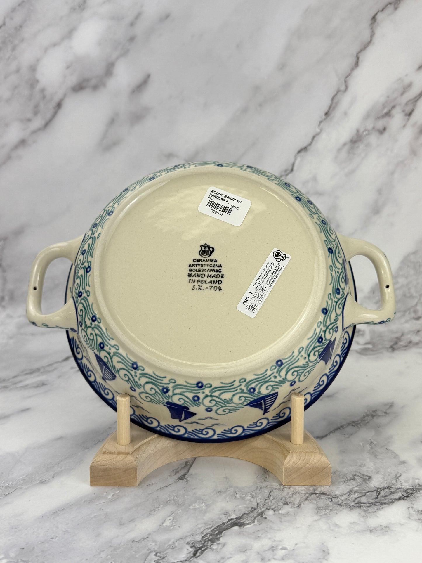 8" Round Baker With Handles - Shape 419 - Pattern 2988