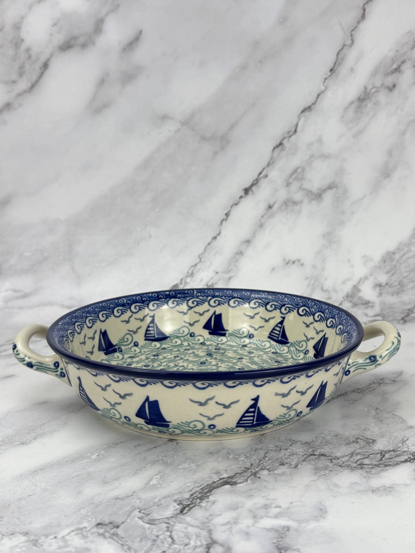 8" Round Baker With Handles - Shape 419 - Pattern 2988