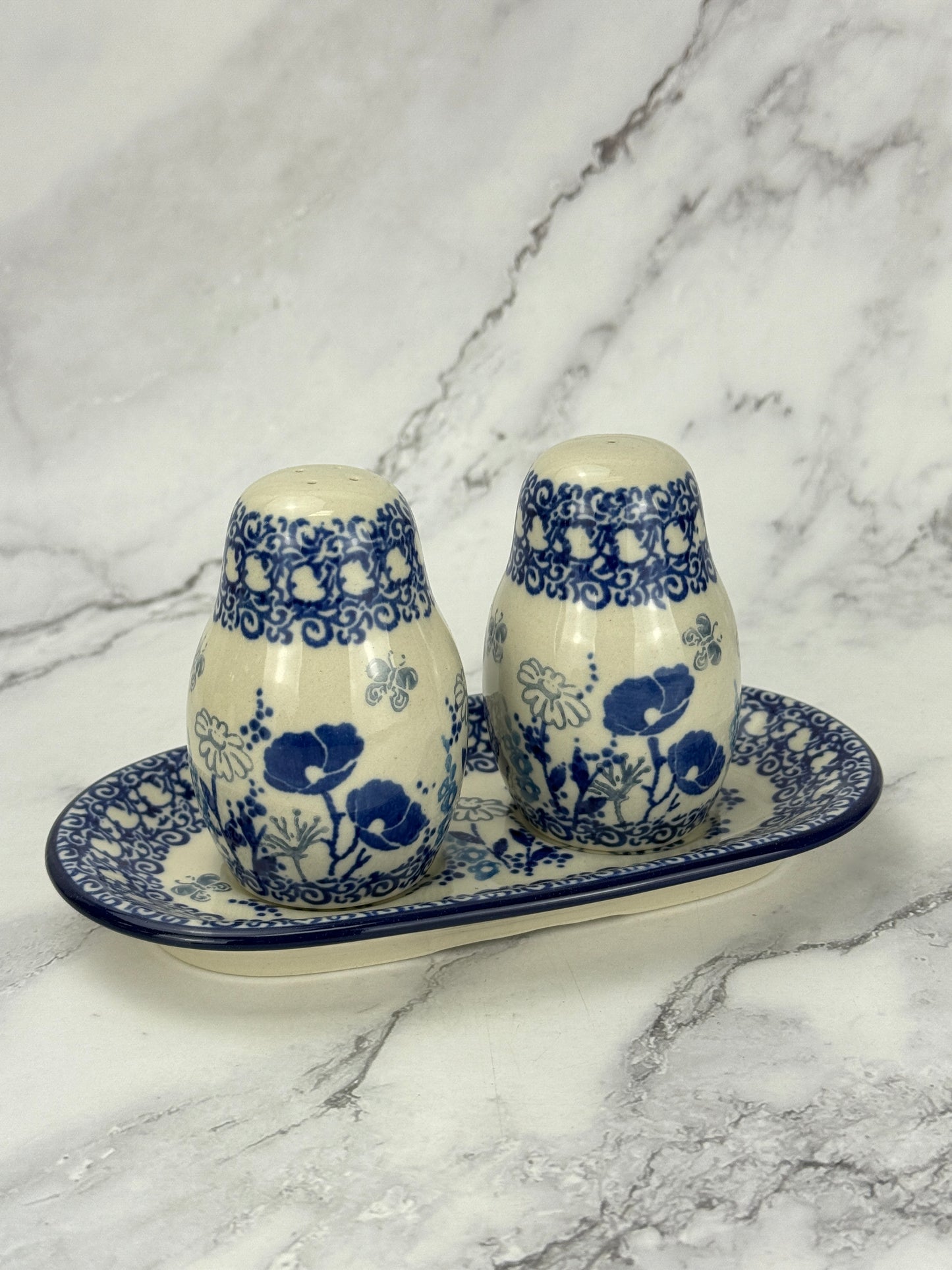 Salt and Pepper Set with Tray - Shape 131 - Pattern 2902