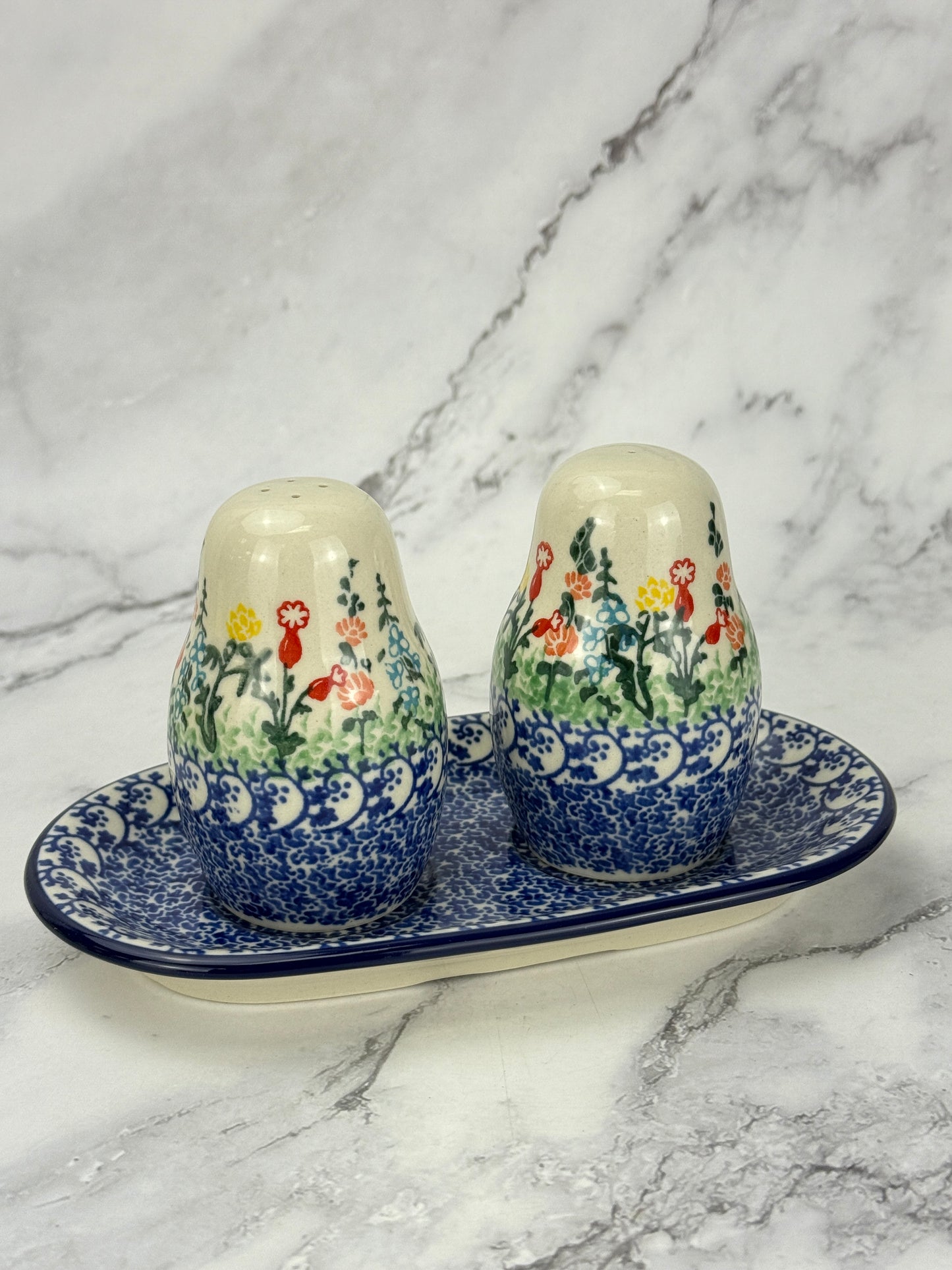 Salt and Pepper Set with Tray - Shape 131 - Pattern 3230