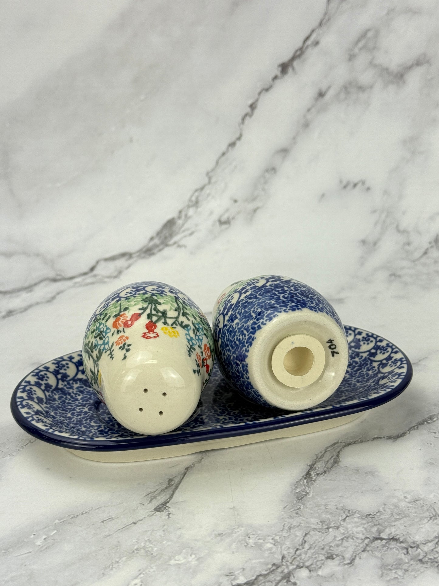Salt and Pepper Set with Tray - Shape 131 - Pattern 3230