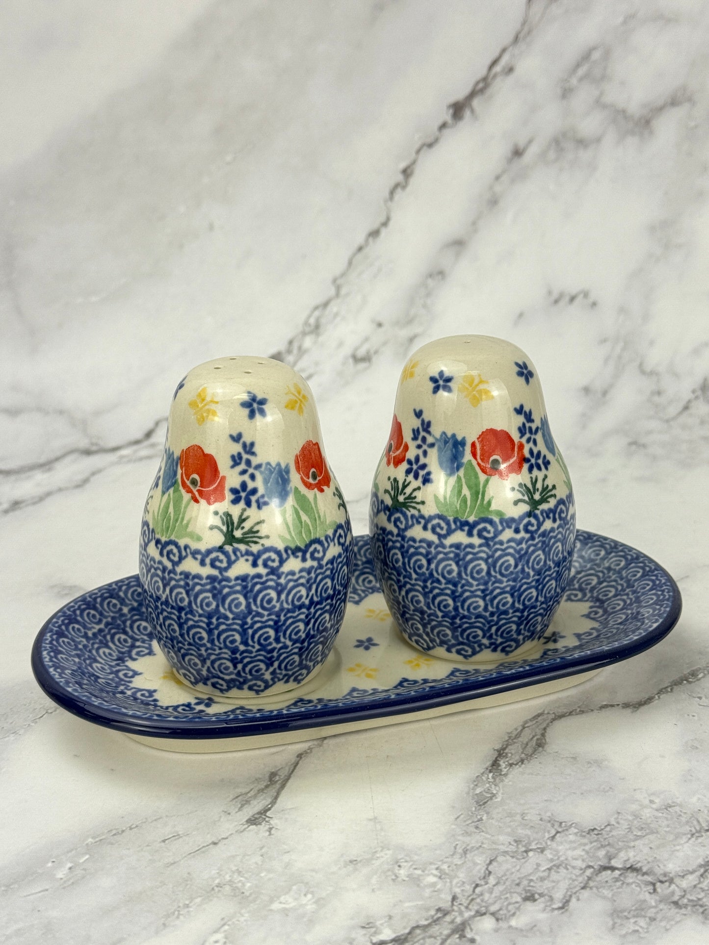 Salt and Pepper Set with Tray - Shape 131 - Pattern 3218