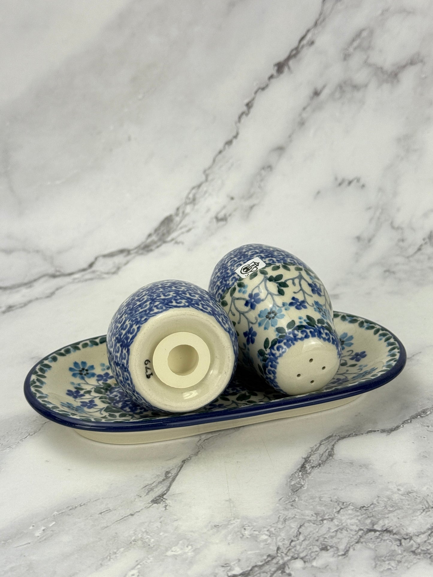 Salt and Pepper Set with Tray - Shape 131 - Pattern 2785