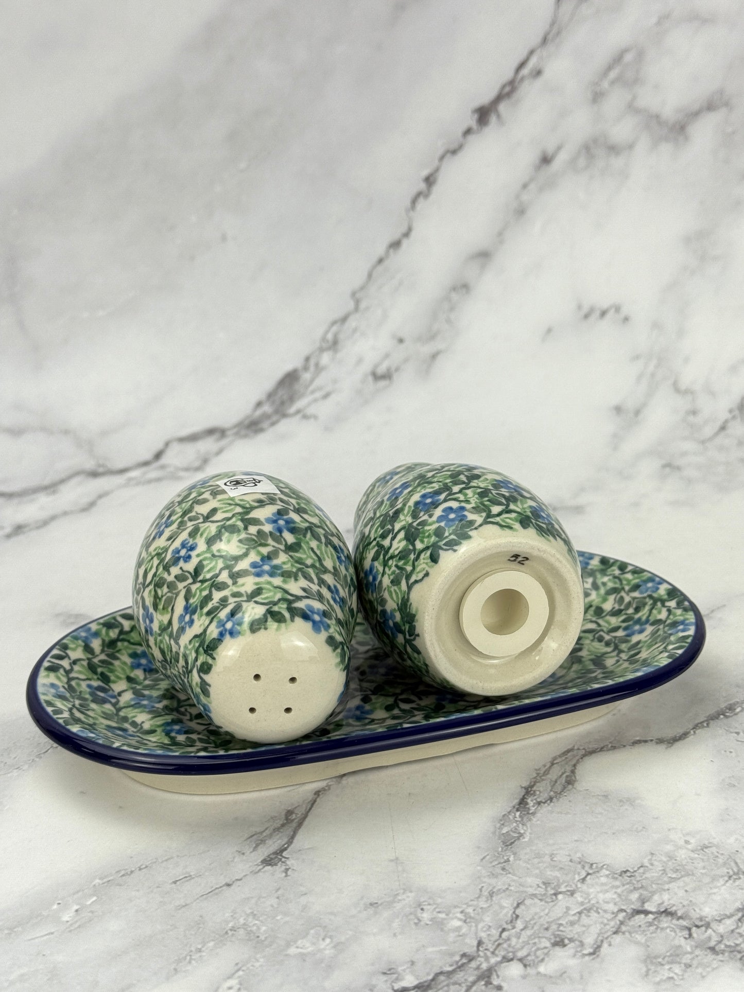 Salt and Pepper Set with Tray - Shape 131 - Pattern 2349