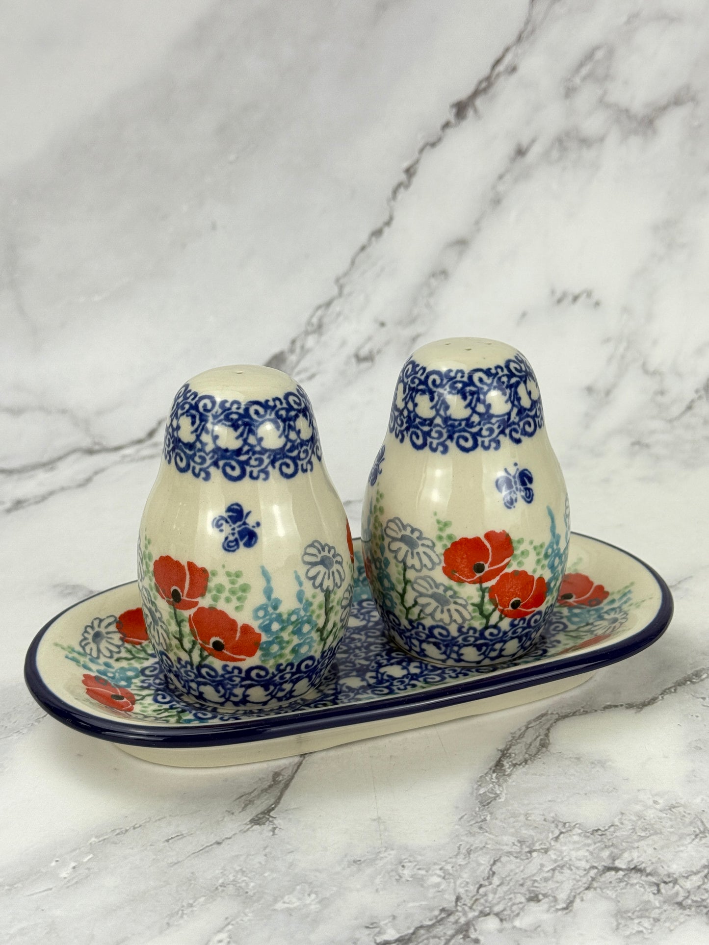 Salt and Pepper Set with Tray - Shape 131 - Pattern 2901