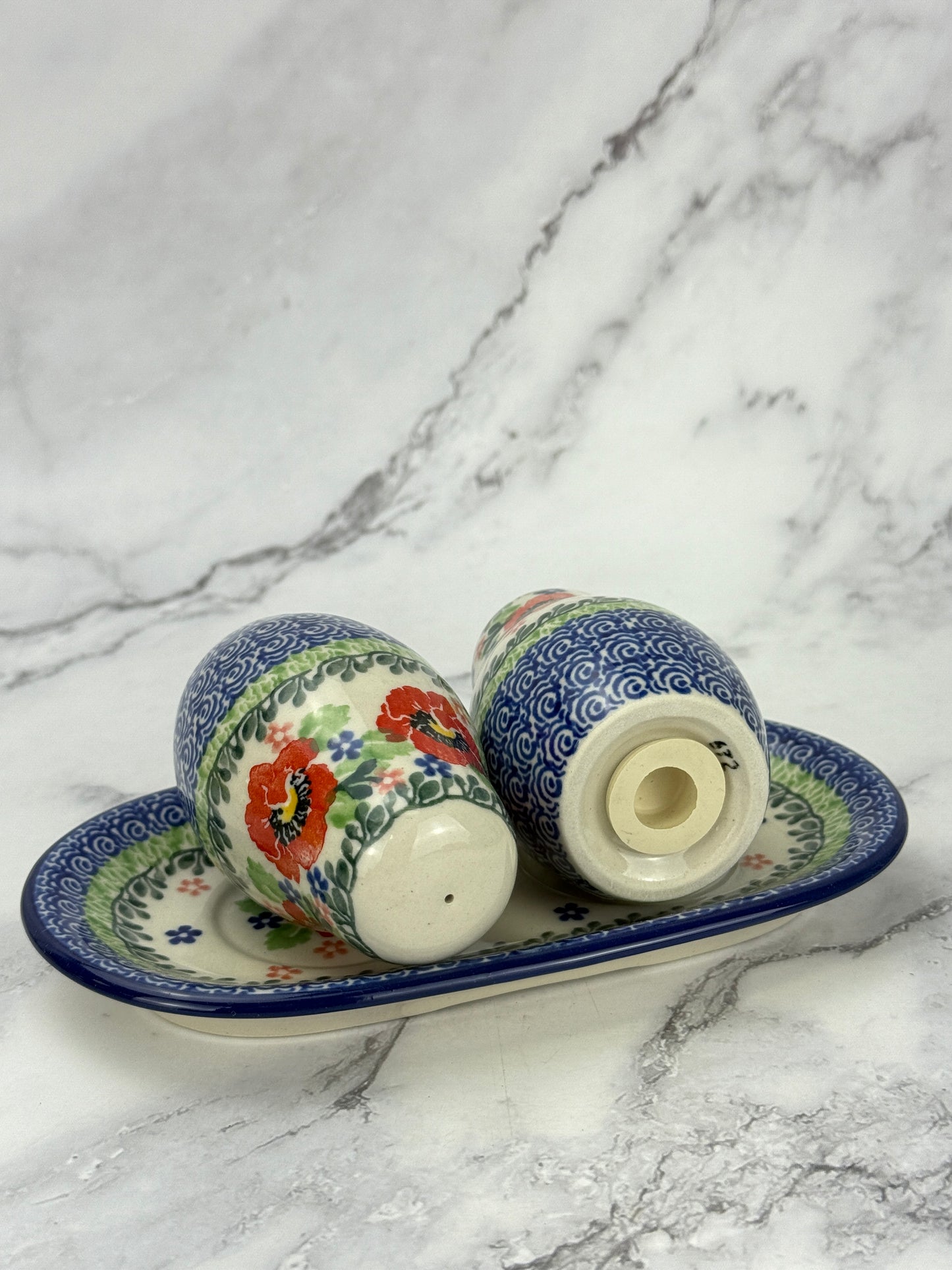 Salt and Pepper Set with Tray - Shape 131 - Pattern 3219