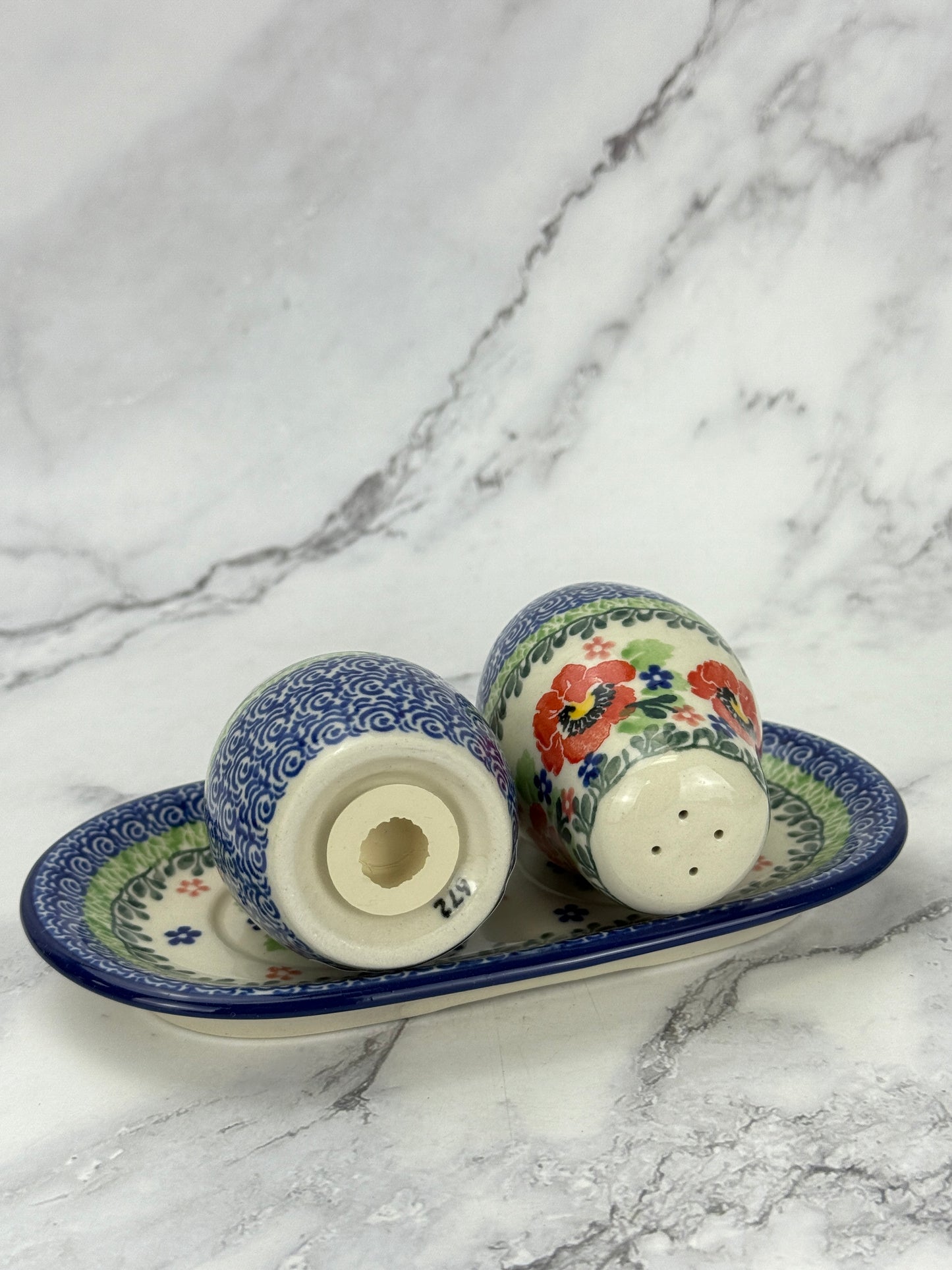 Salt and Pepper Set with Tray - Shape 131 - Pattern 3219