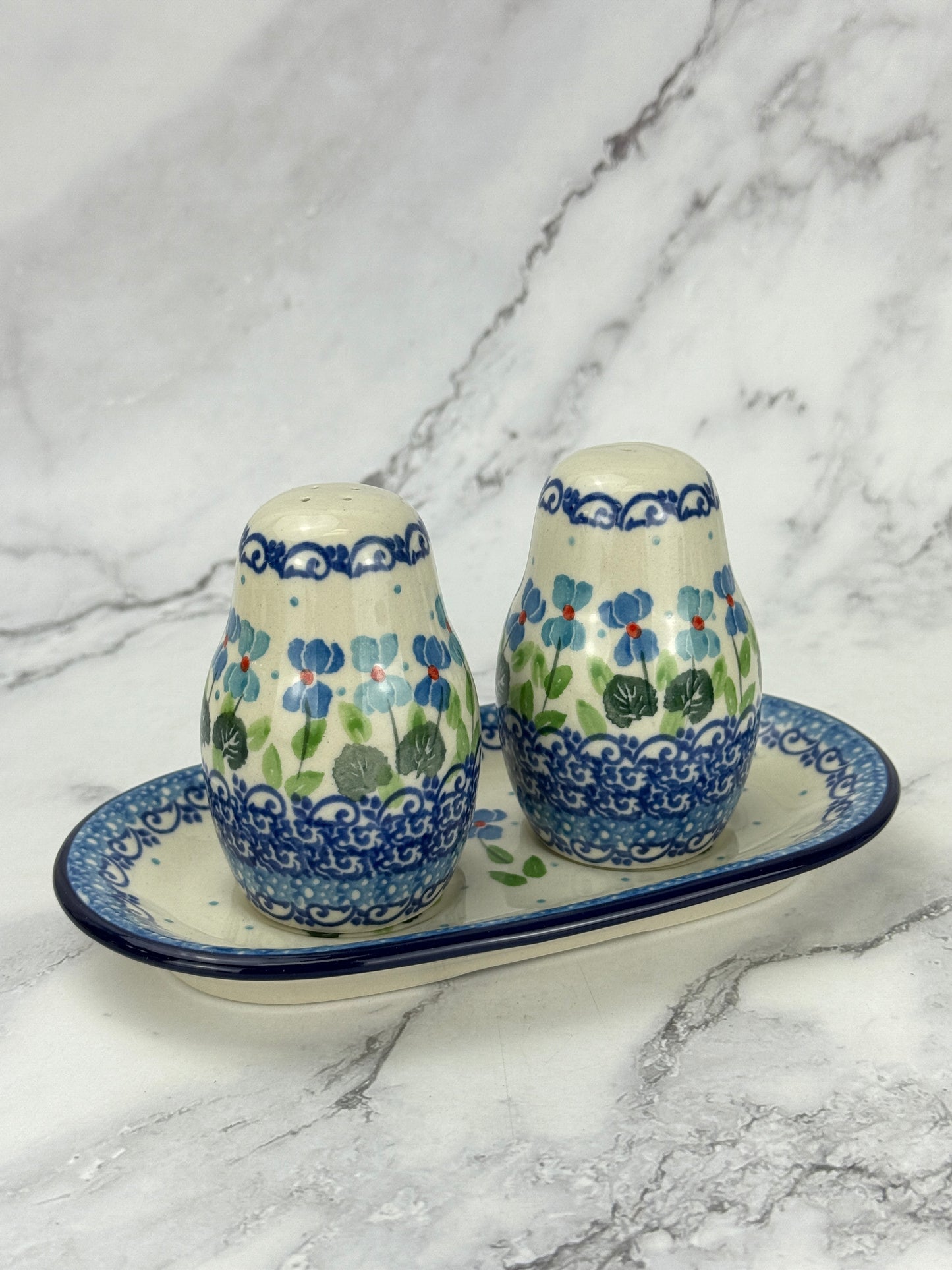 Salt and Pepper Set with Tray - Shape 131 - Pattern 2668