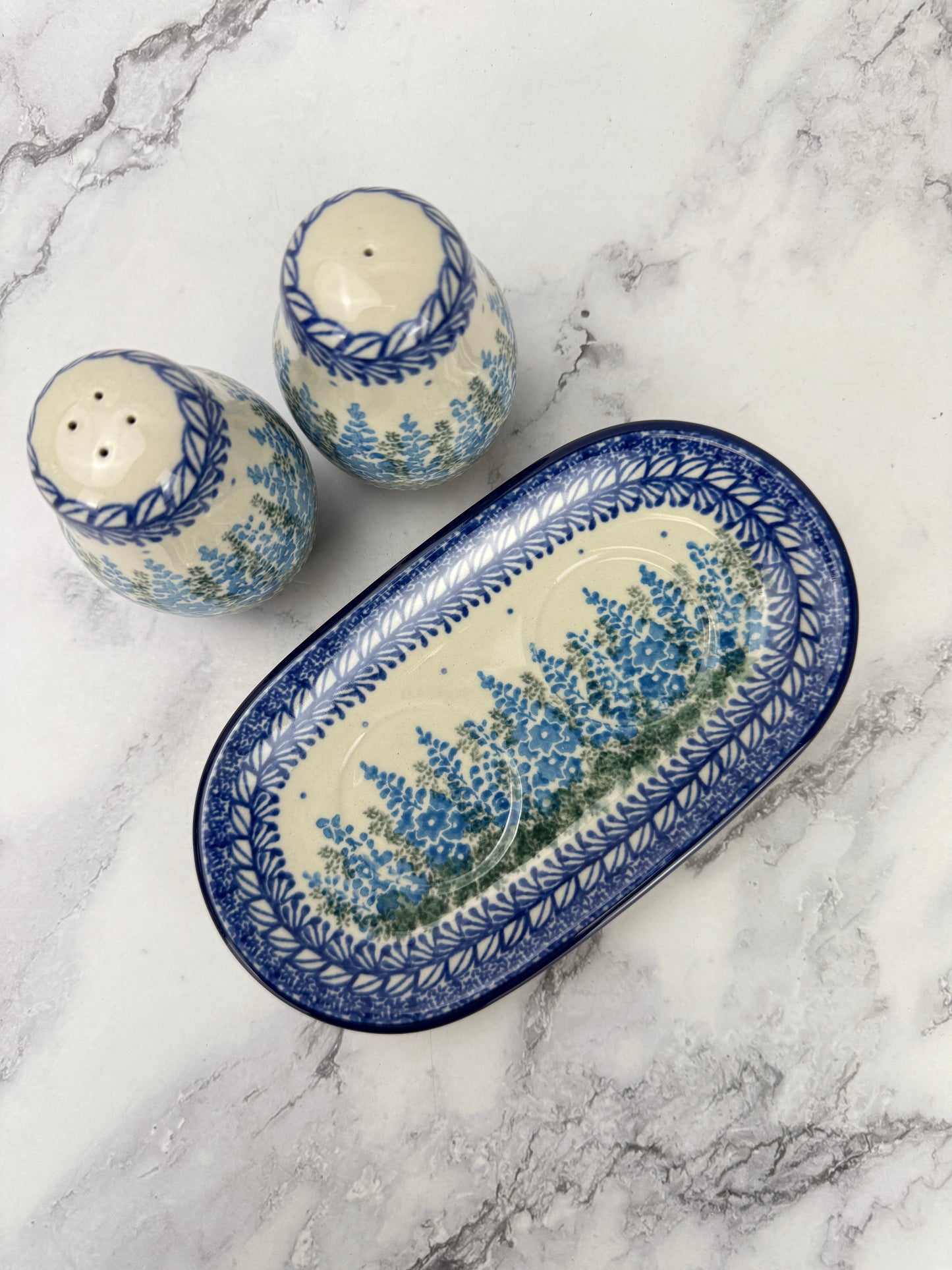 Salt and Pepper Set with Tray - Shape 131 - Pattern 3279