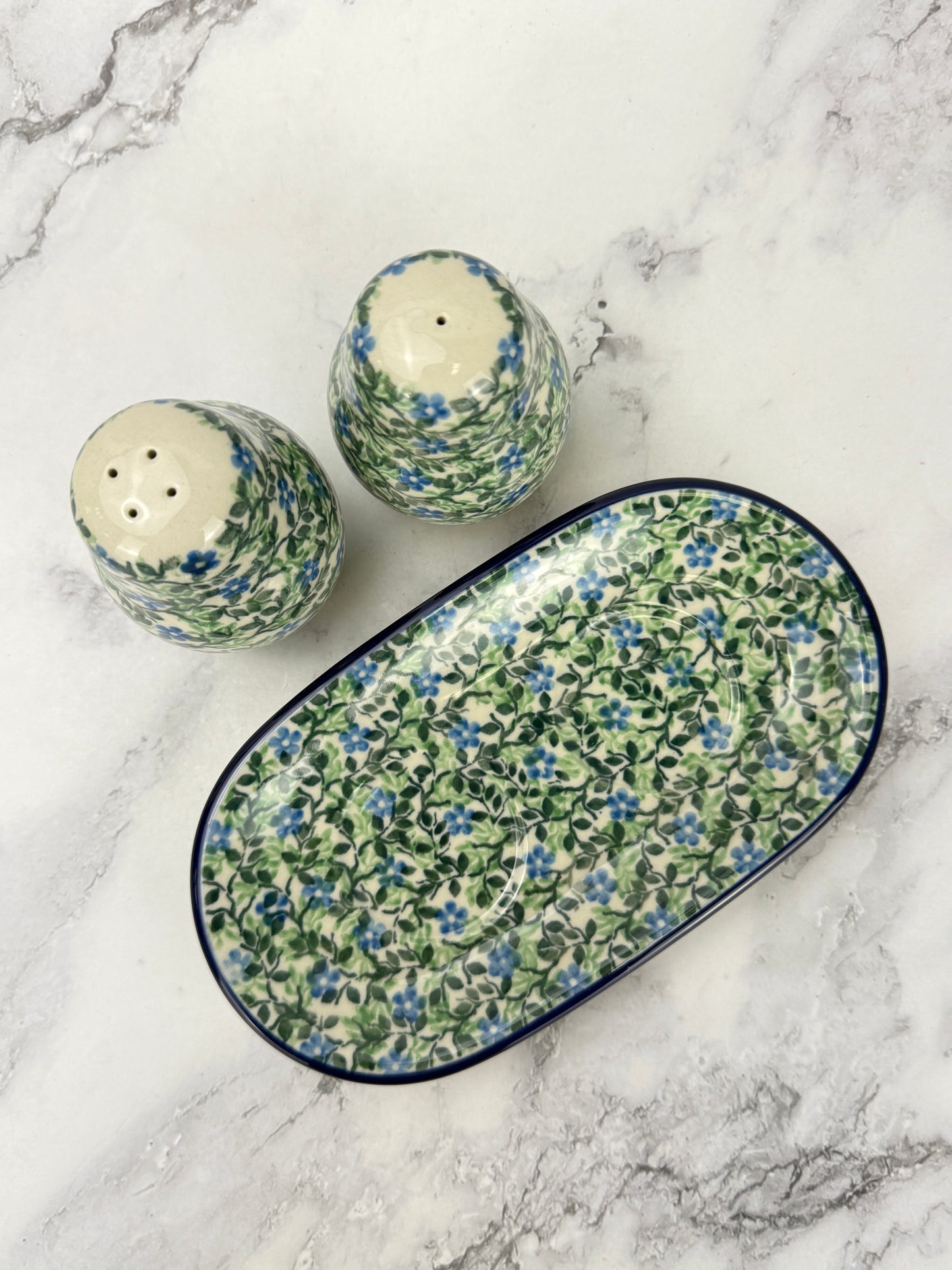 Salt and Pepper Set with Tray - Shape 131 - Pattern 2349