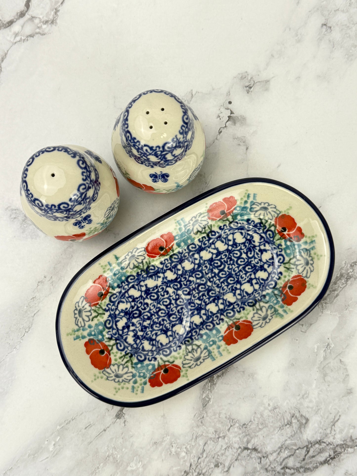 Salt and Pepper Set with Tray - Shape 131 - Pattern 2901