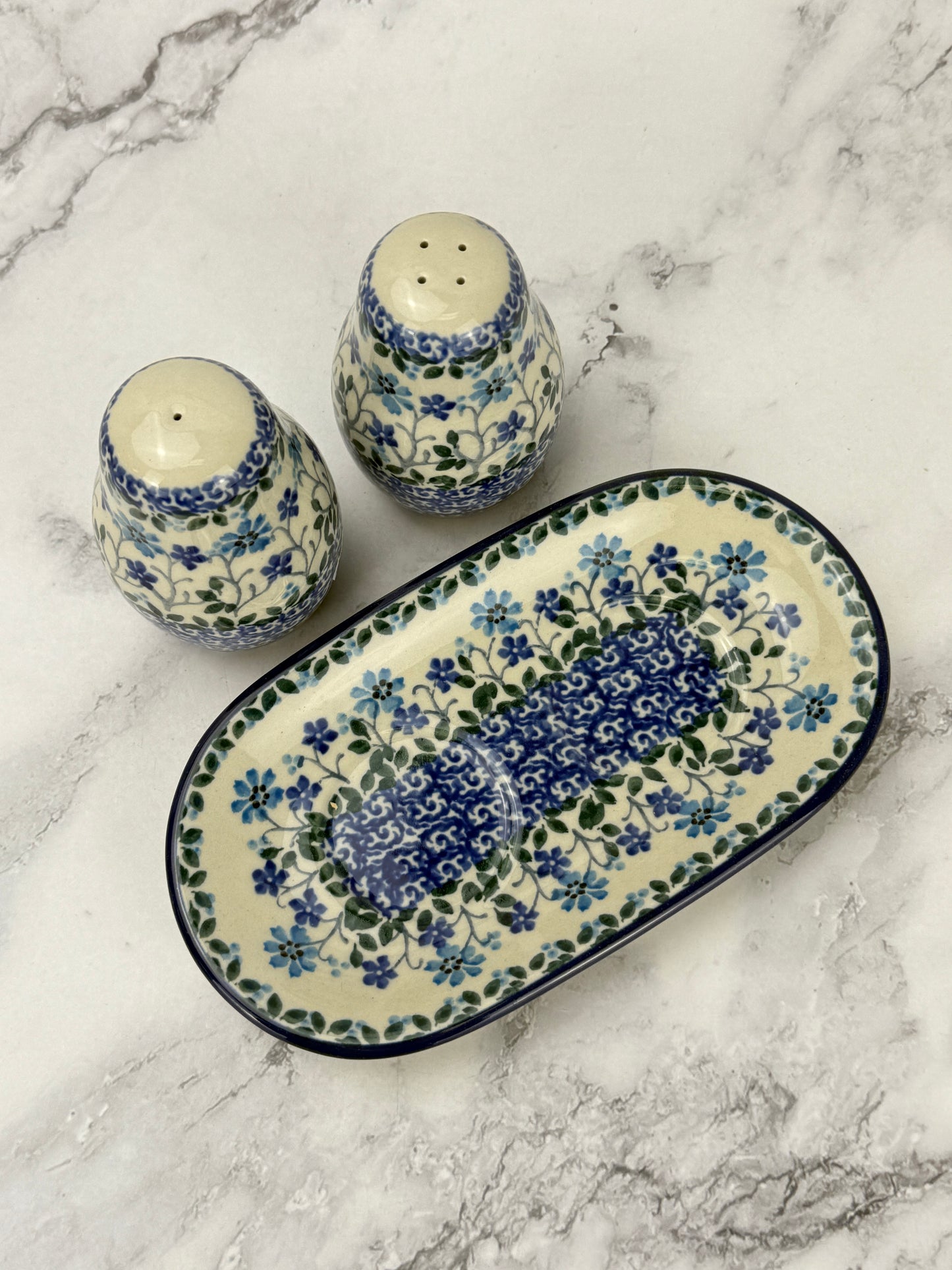 Salt and Pepper Set with Tray - Shape 131 - Pattern 2785