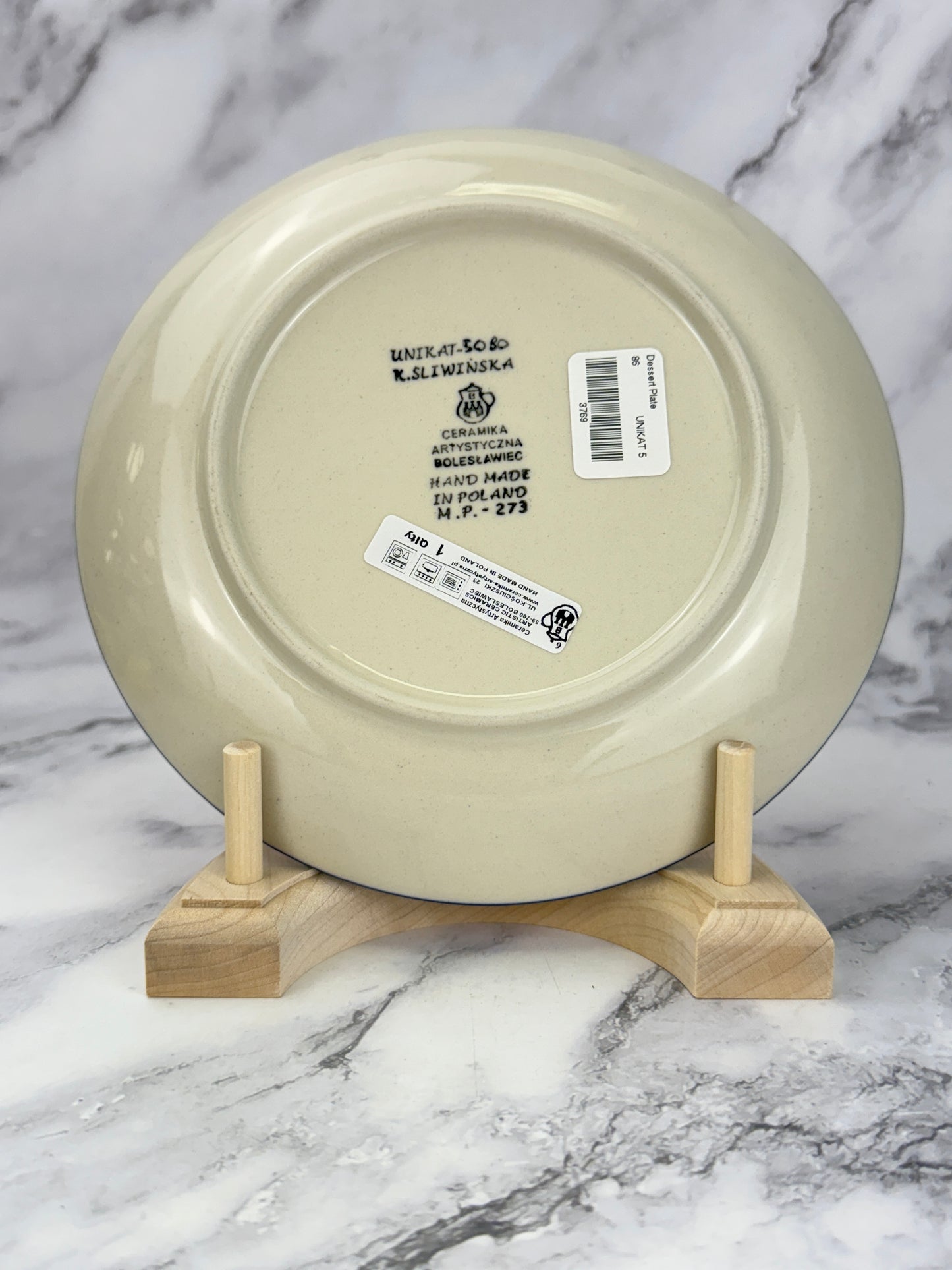 SALE 8" Unikat Dessert Plate - Shape 86 - Pattern U5080