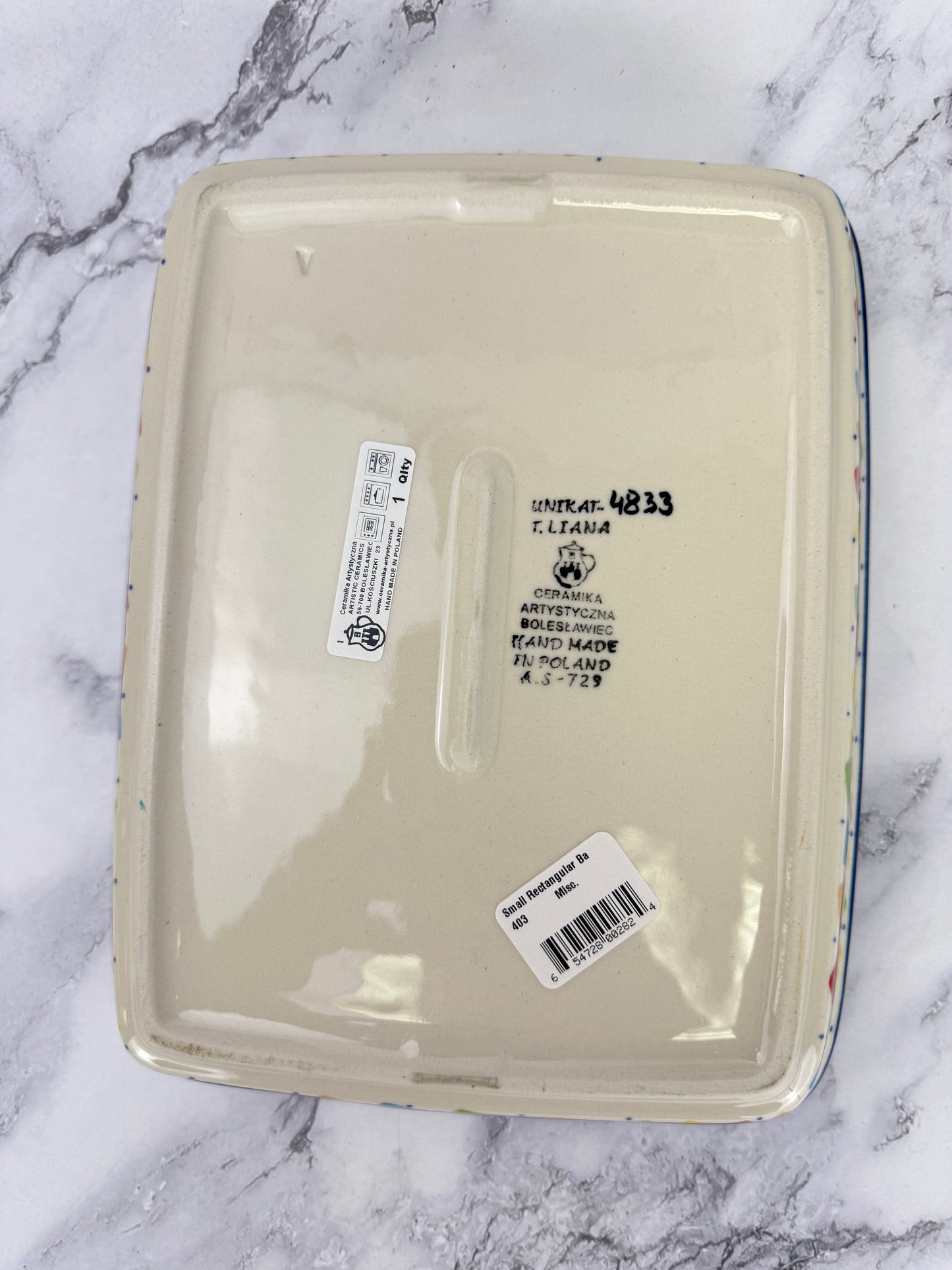 SALE Shallow Rectangular Baker - Shape 403 - Pattern U4833