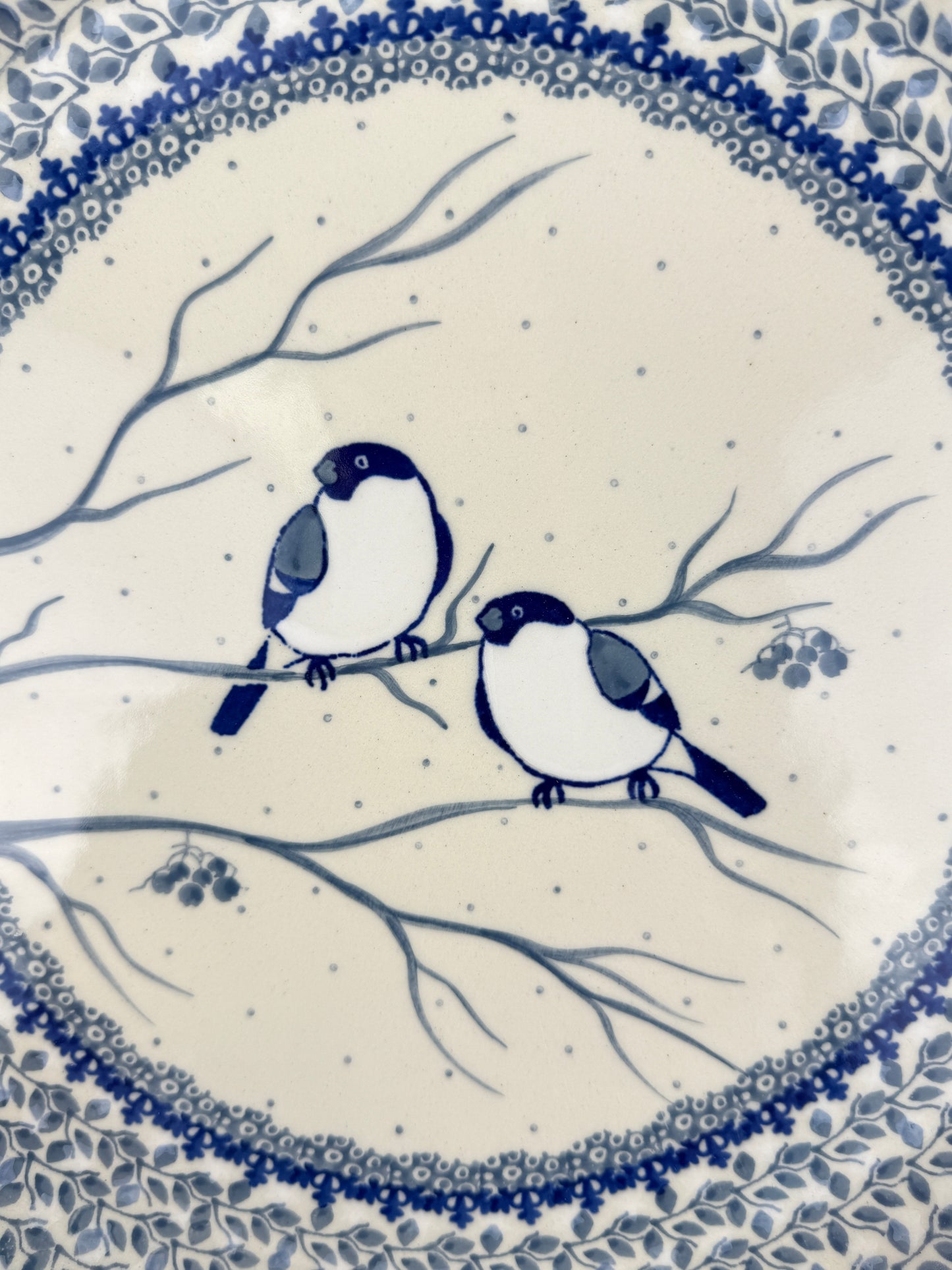 SALE Round Unikat Platter With Handles / Pizza Stone - Shape 152 - Pattern U4830