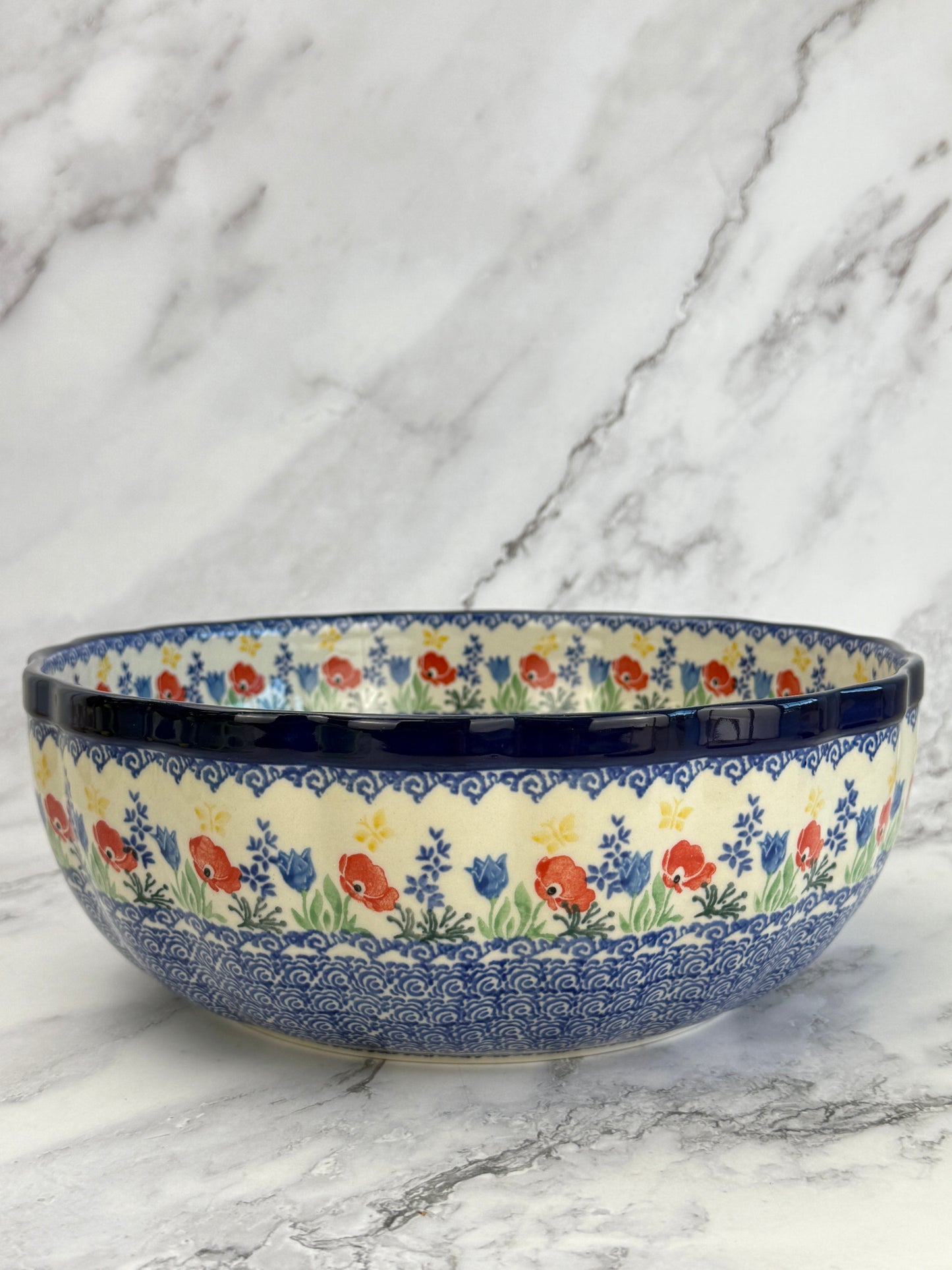 11" Wavy Serving Bowl - Shape 013 - Pattern 3218
