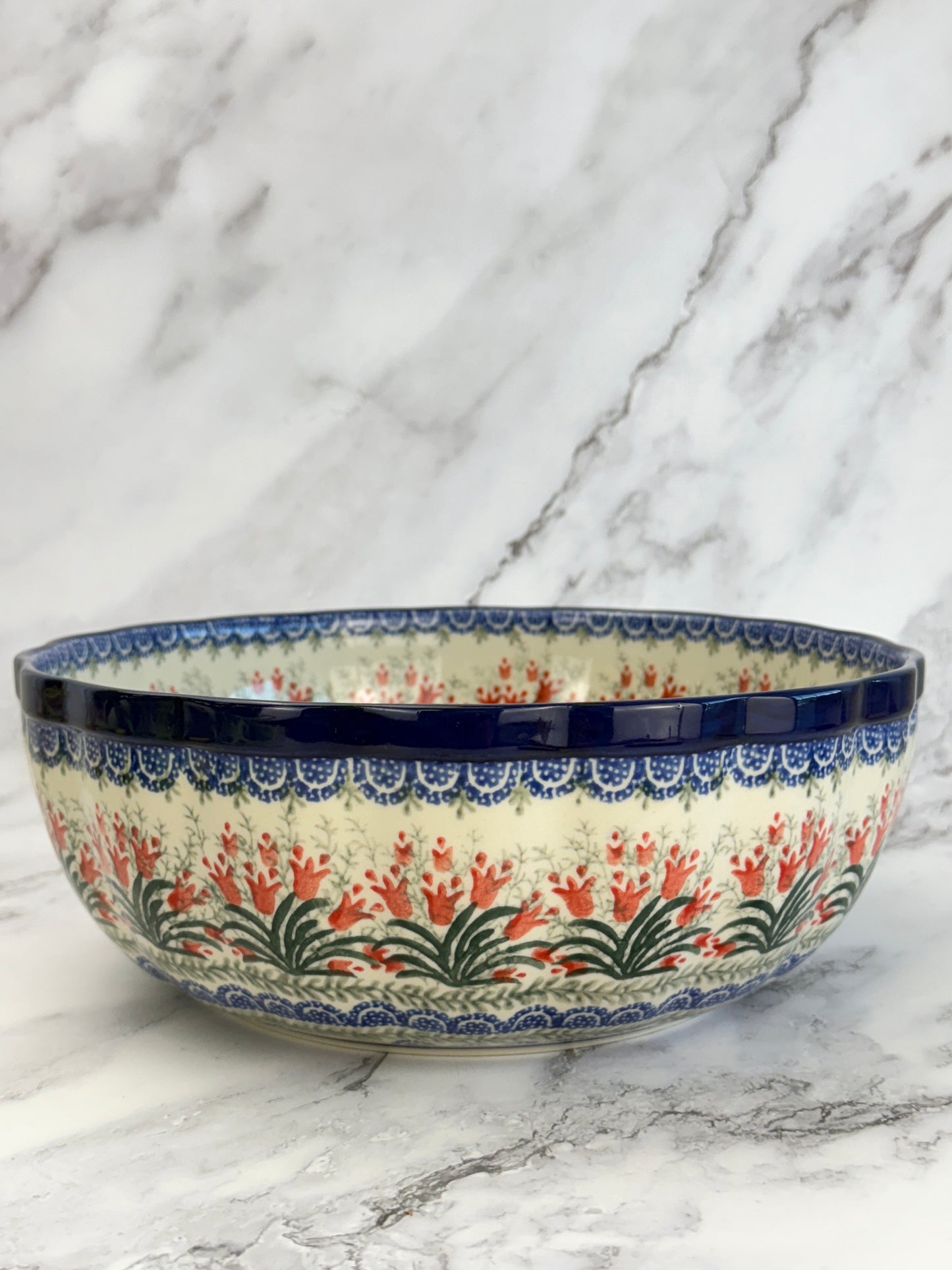 11" Wavy Serving Bowl - Shape 013 - Pattern 1437