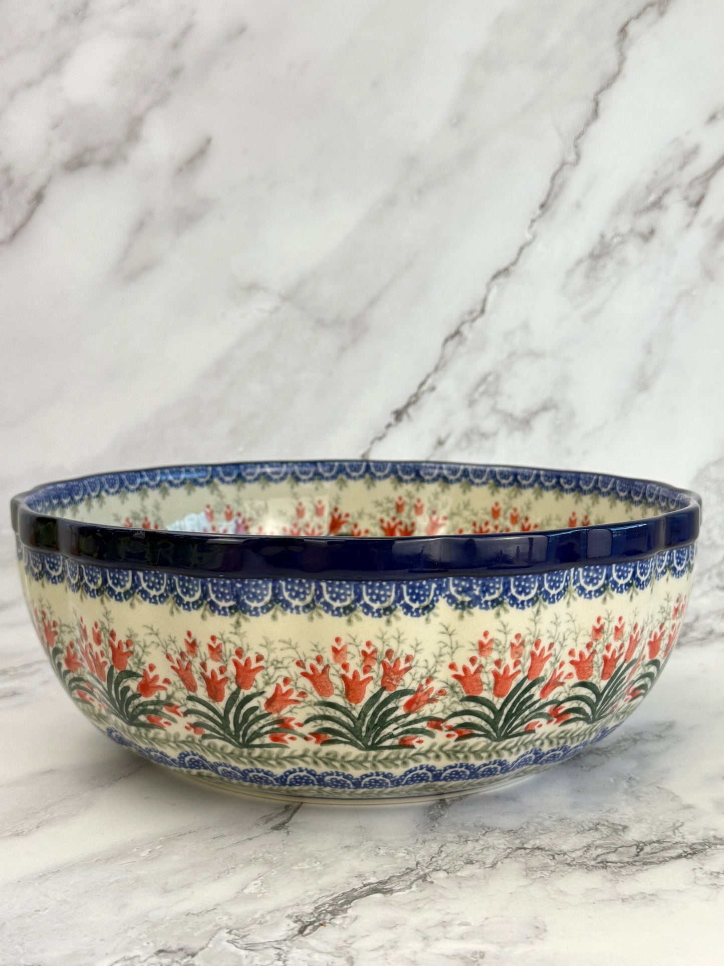 11" Wavy Serving Bowl - Shape 013 - Pattern 1437