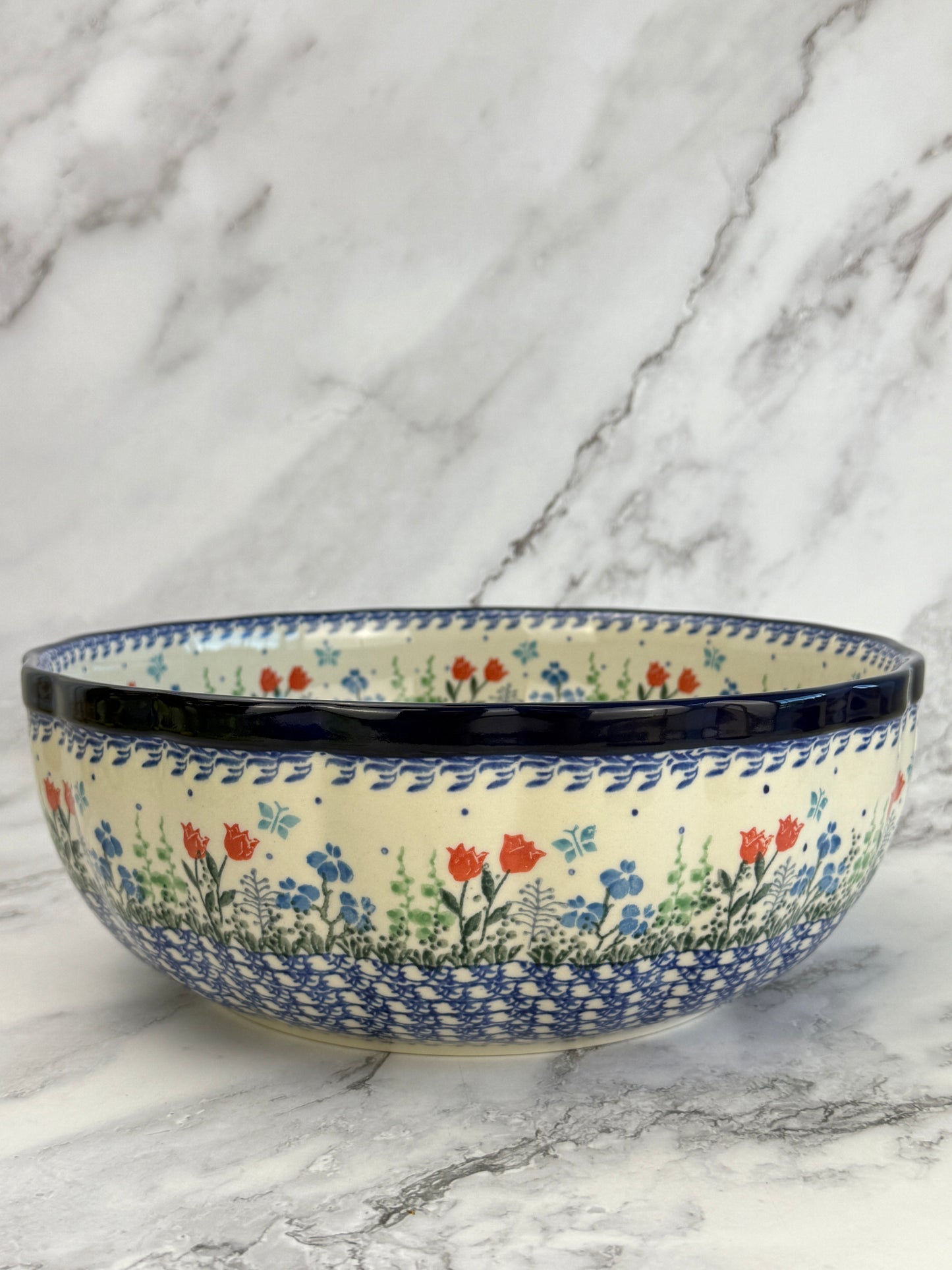 11" Wavy Serving Bowl - Shape 013 - Pattern 2903