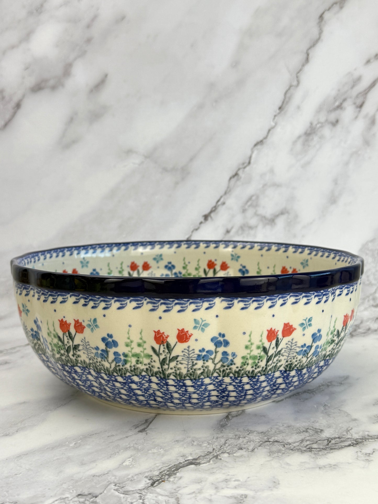 11" Wavy Serving Bowl - Shape 013 - Pattern 2903