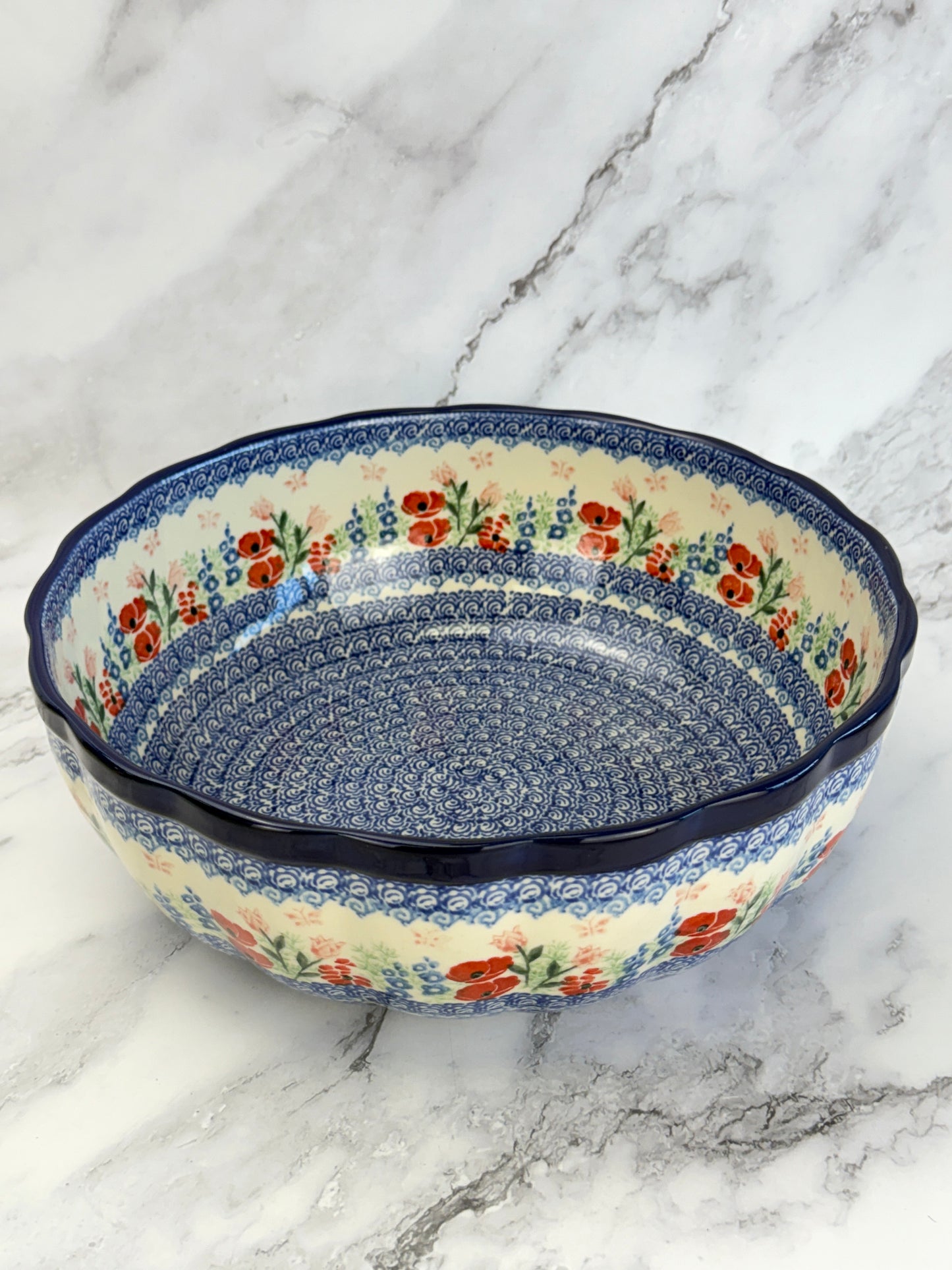 11" Wavy Serving Bowl - Shape 013 - Pattern 3220