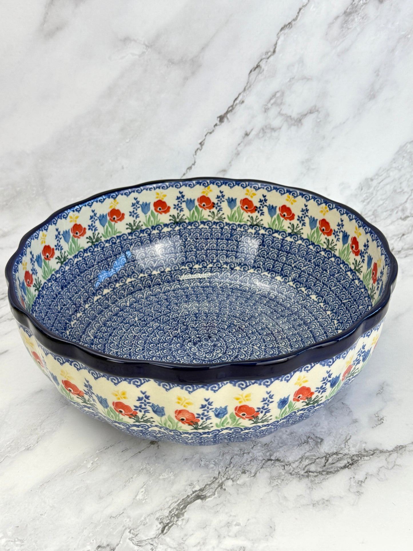 11" Wavy Serving Bowl - Shape 013 - Pattern 3218