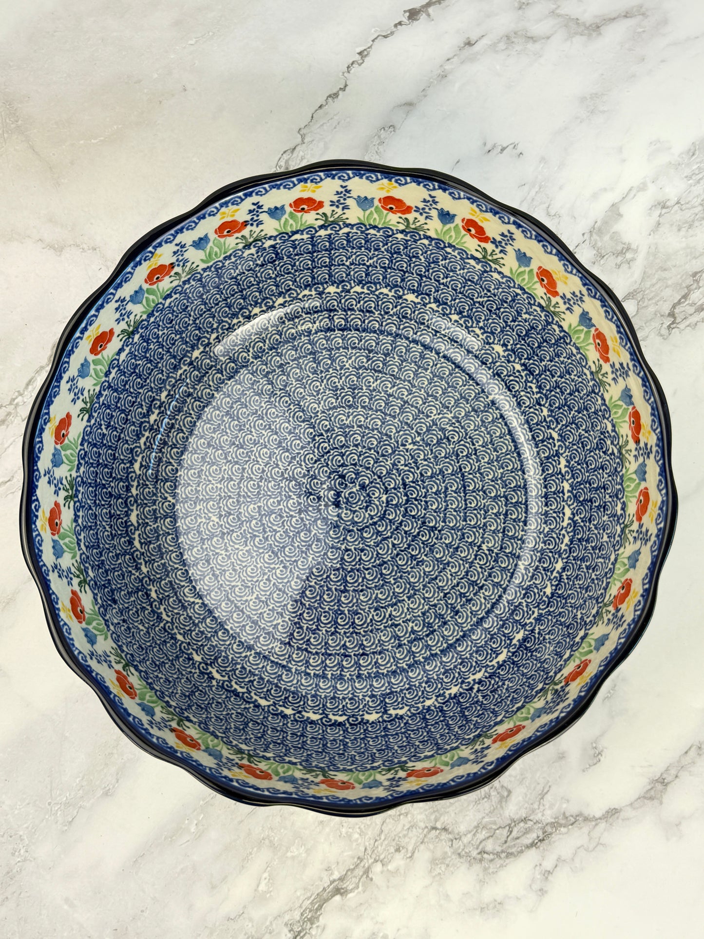 11" Wavy Serving Bowl - Shape 013 - Pattern 3218