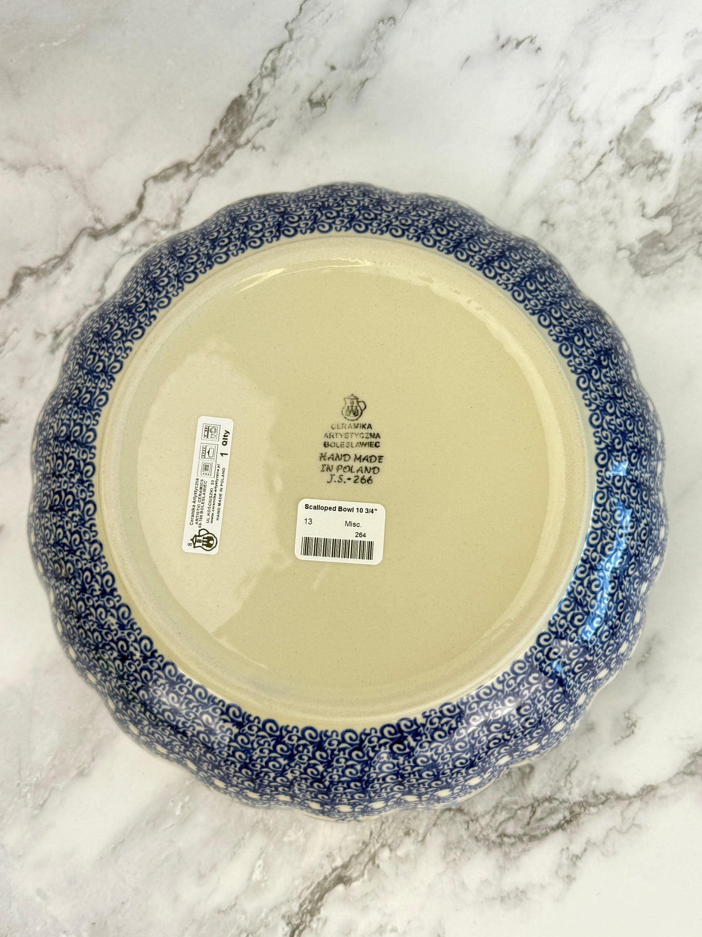 11" Wavy Serving Bowl - Shape 013 - Pattern 2902