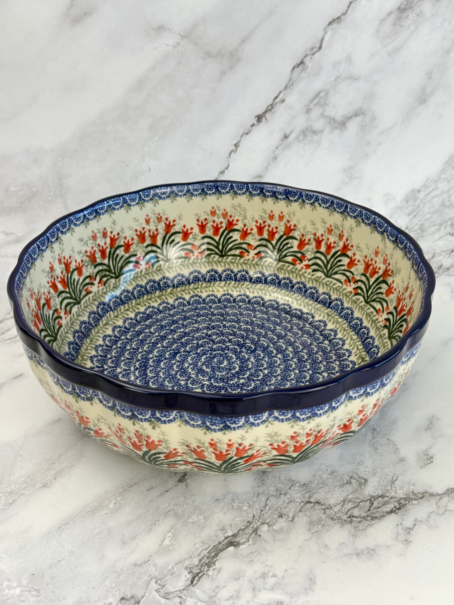 11" Wavy Serving Bowl - Shape 013 - Pattern 1437