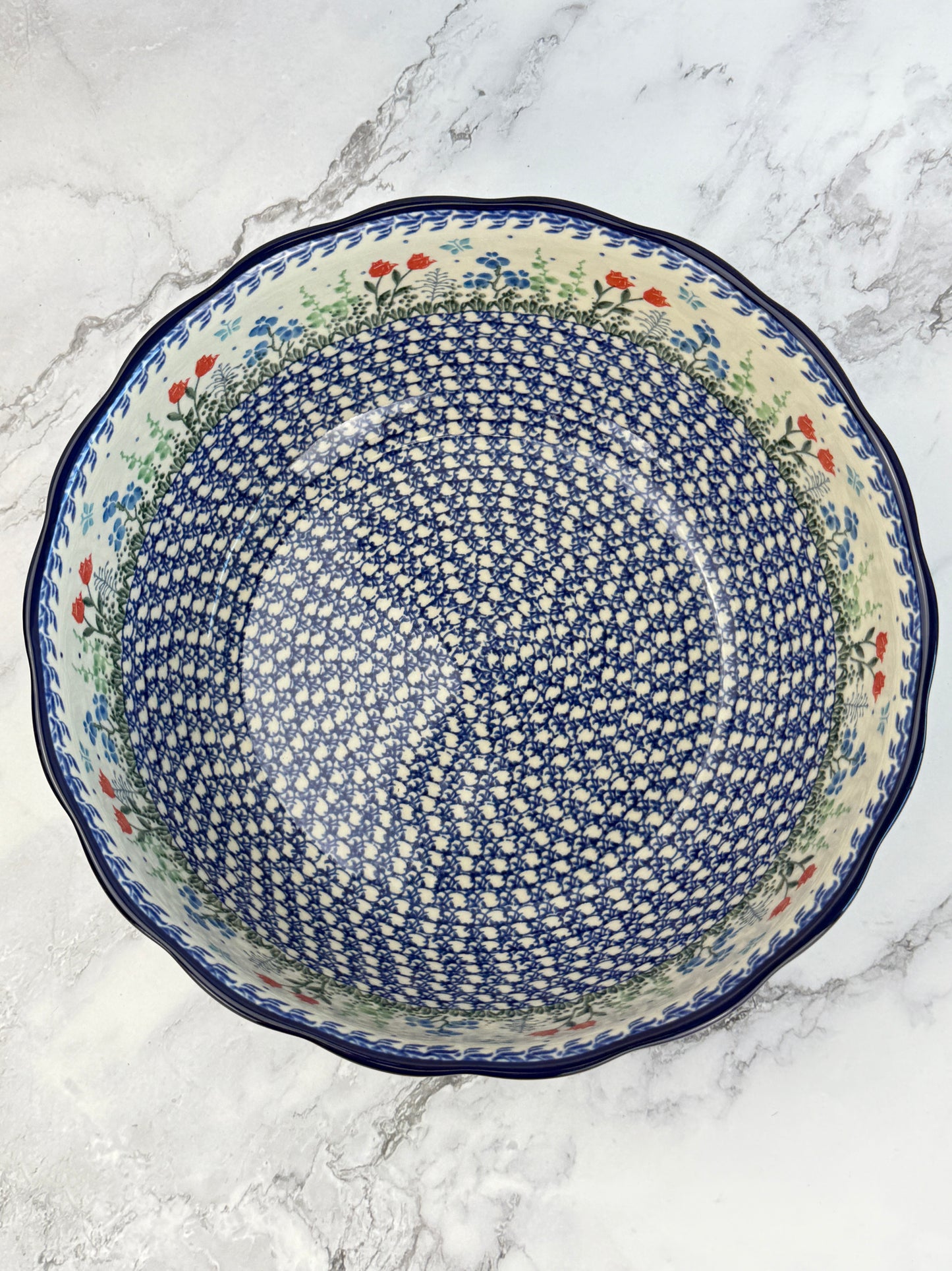 11" Wavy Serving Bowl - Shape 013 - Pattern 2903