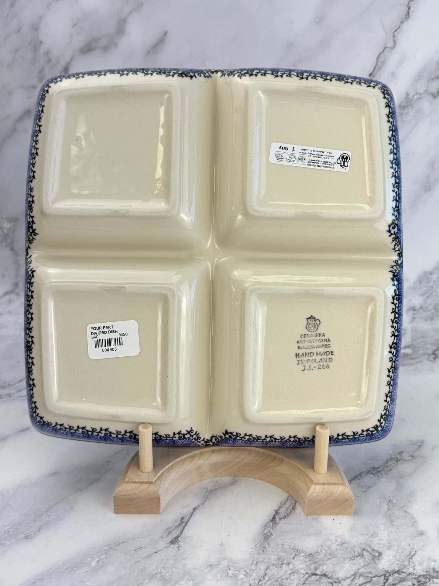 Divided Plate - Shape B40 - Pattern 1916