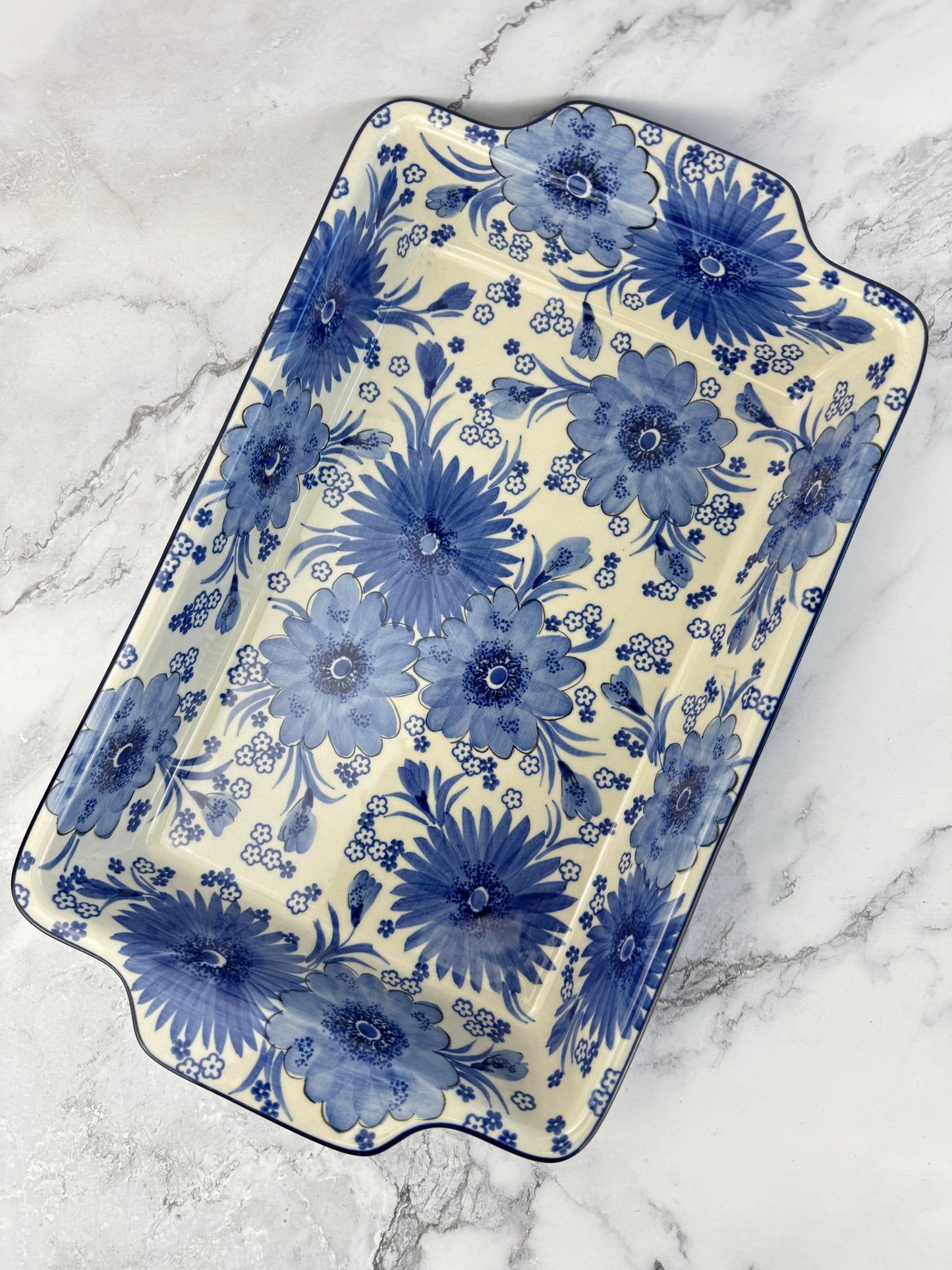 Large Unikat Rectangular Baker with Handles - Shape A56 - Pattern U5176